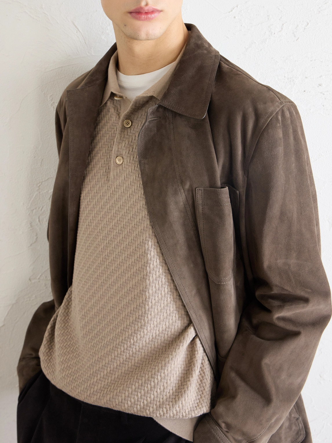 Woven Cotton, Cashmere And Silk-Blend Polo Sweater