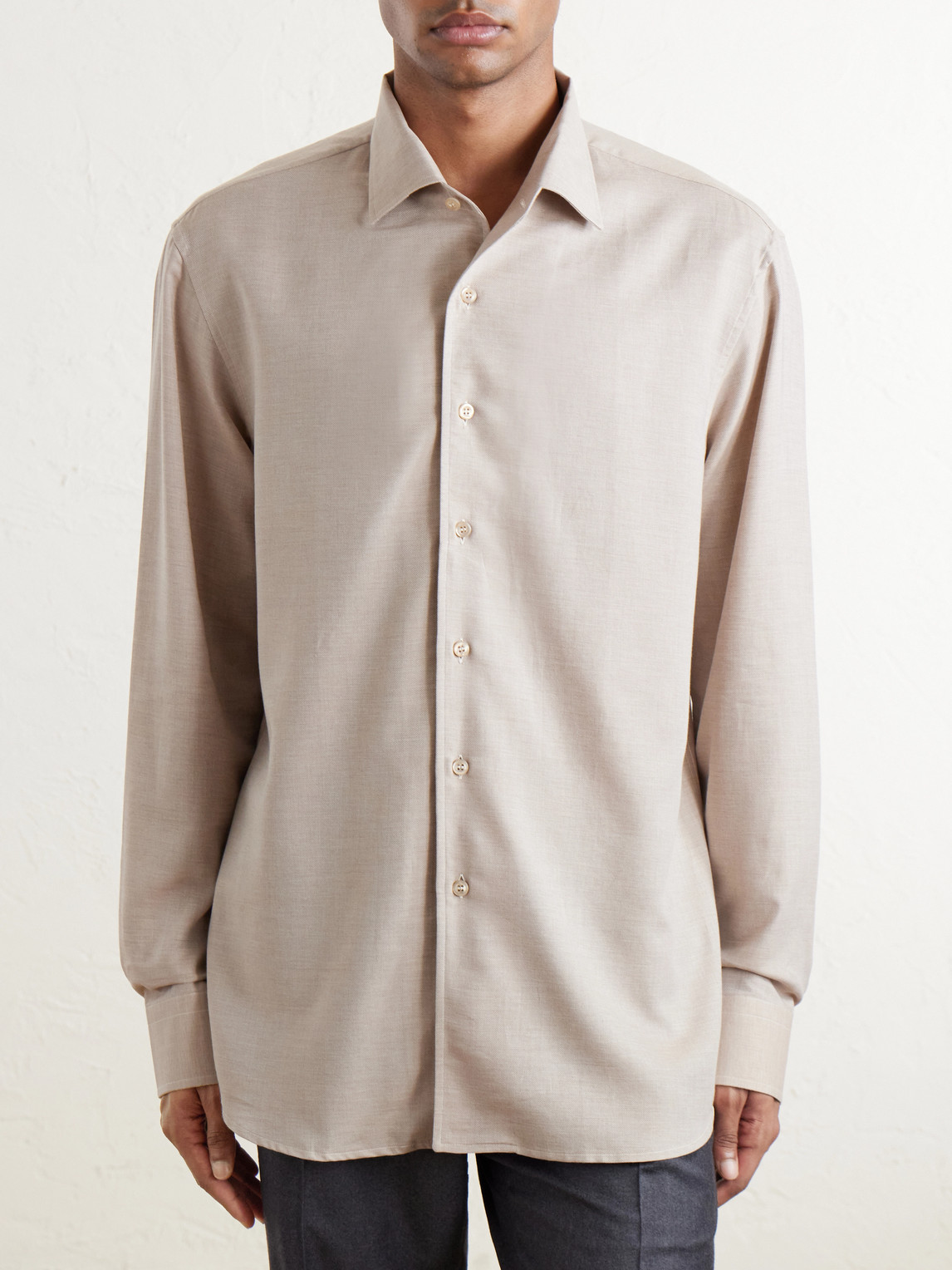 Marcello Cotton And Cashmere-Blend Shirt