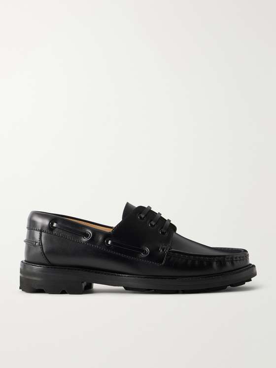 Brioni Leather Boat Shoes