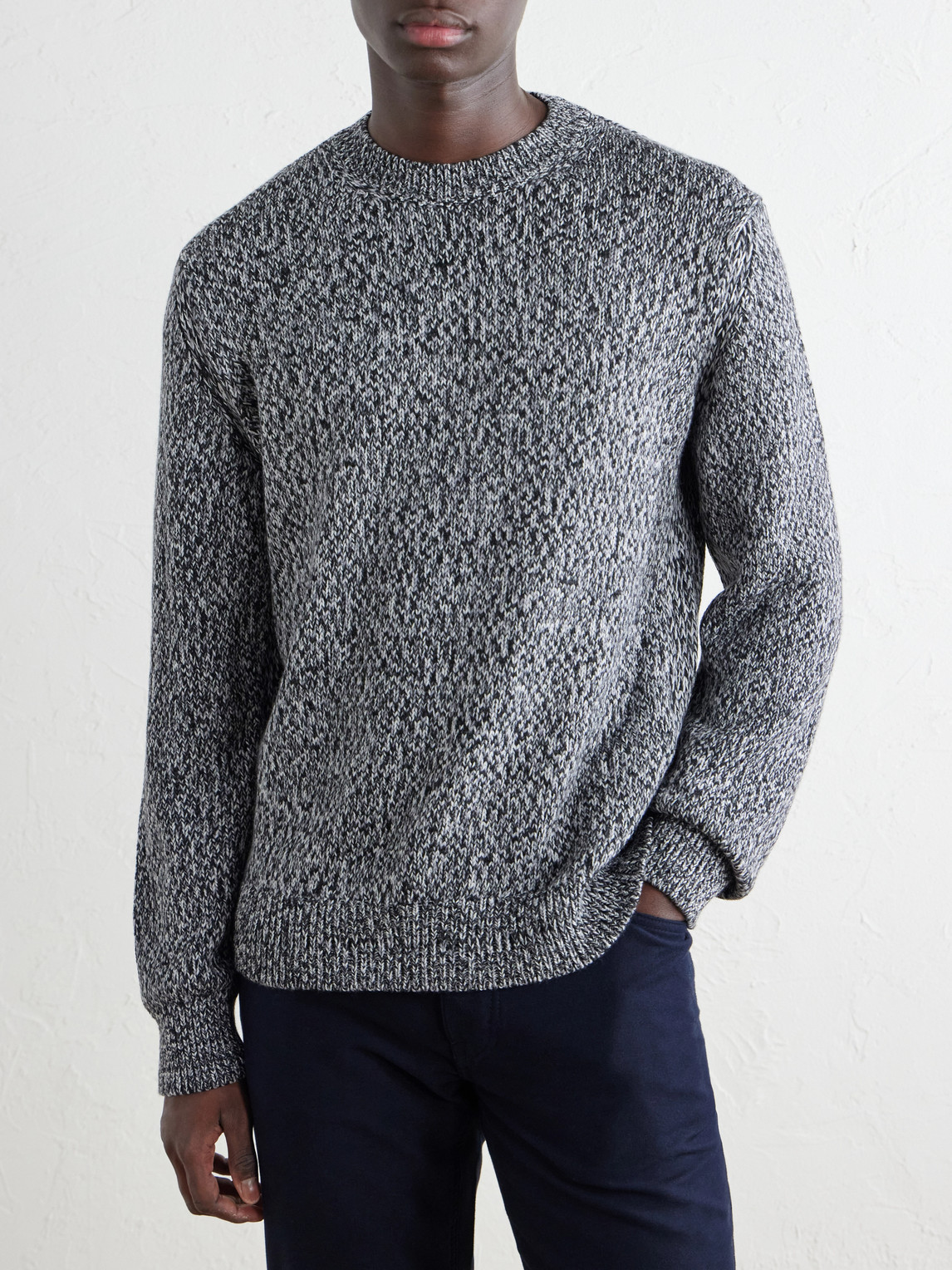 Wool-Mouliné Sweater