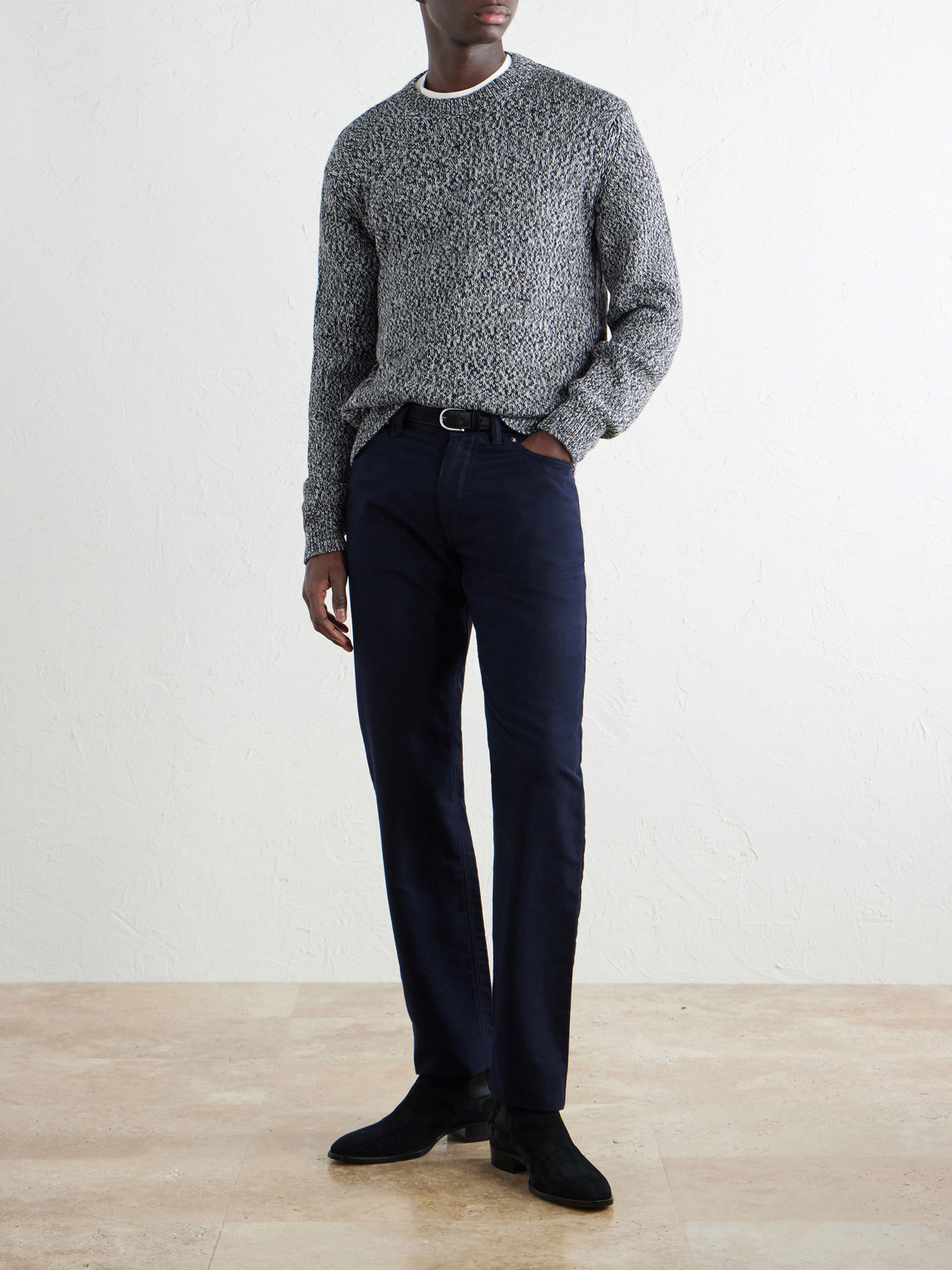 Wool-Mouliné Sweater