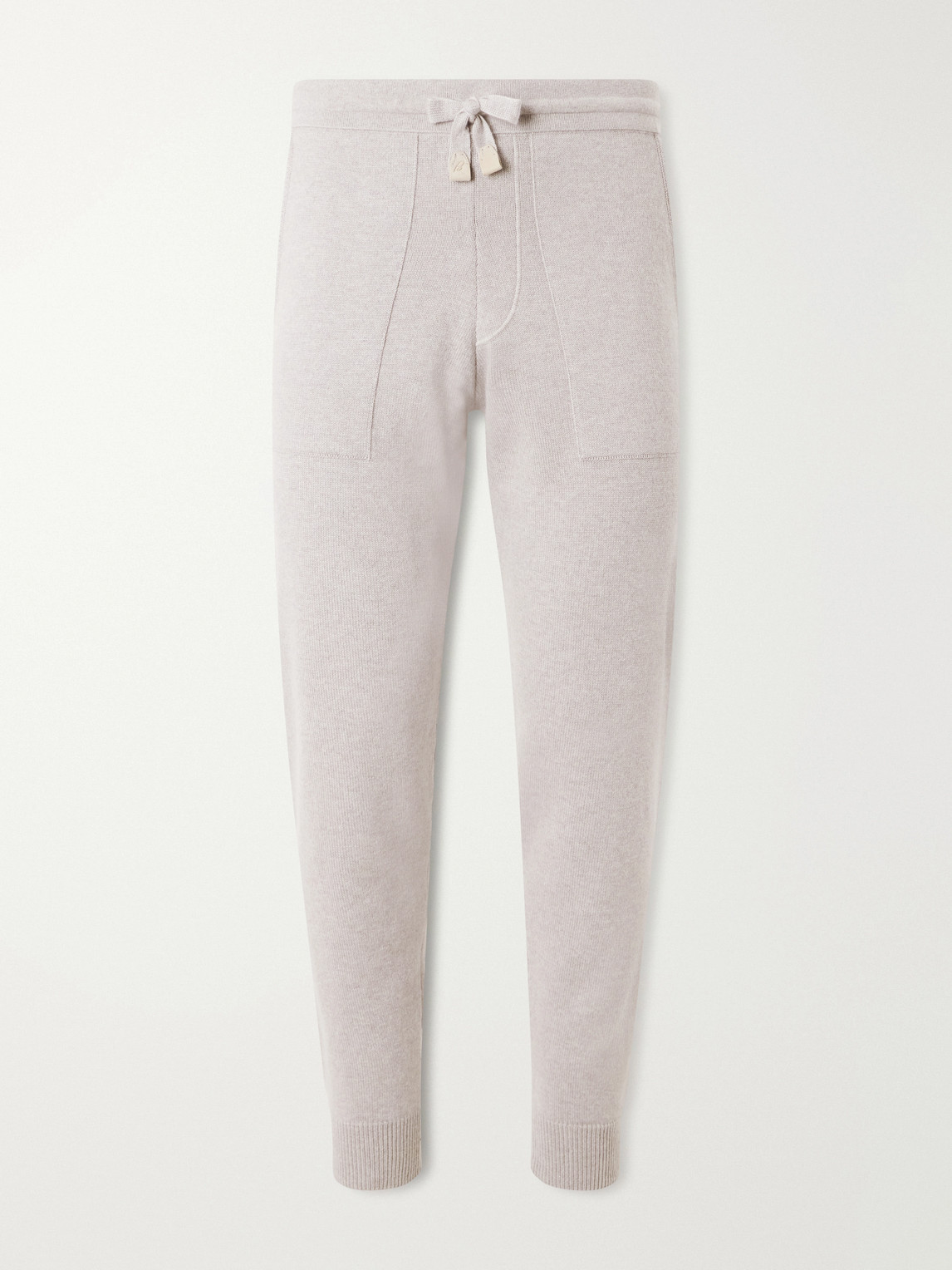 Tapered Drawstring Straight-Leg Cashmere Sweatpants