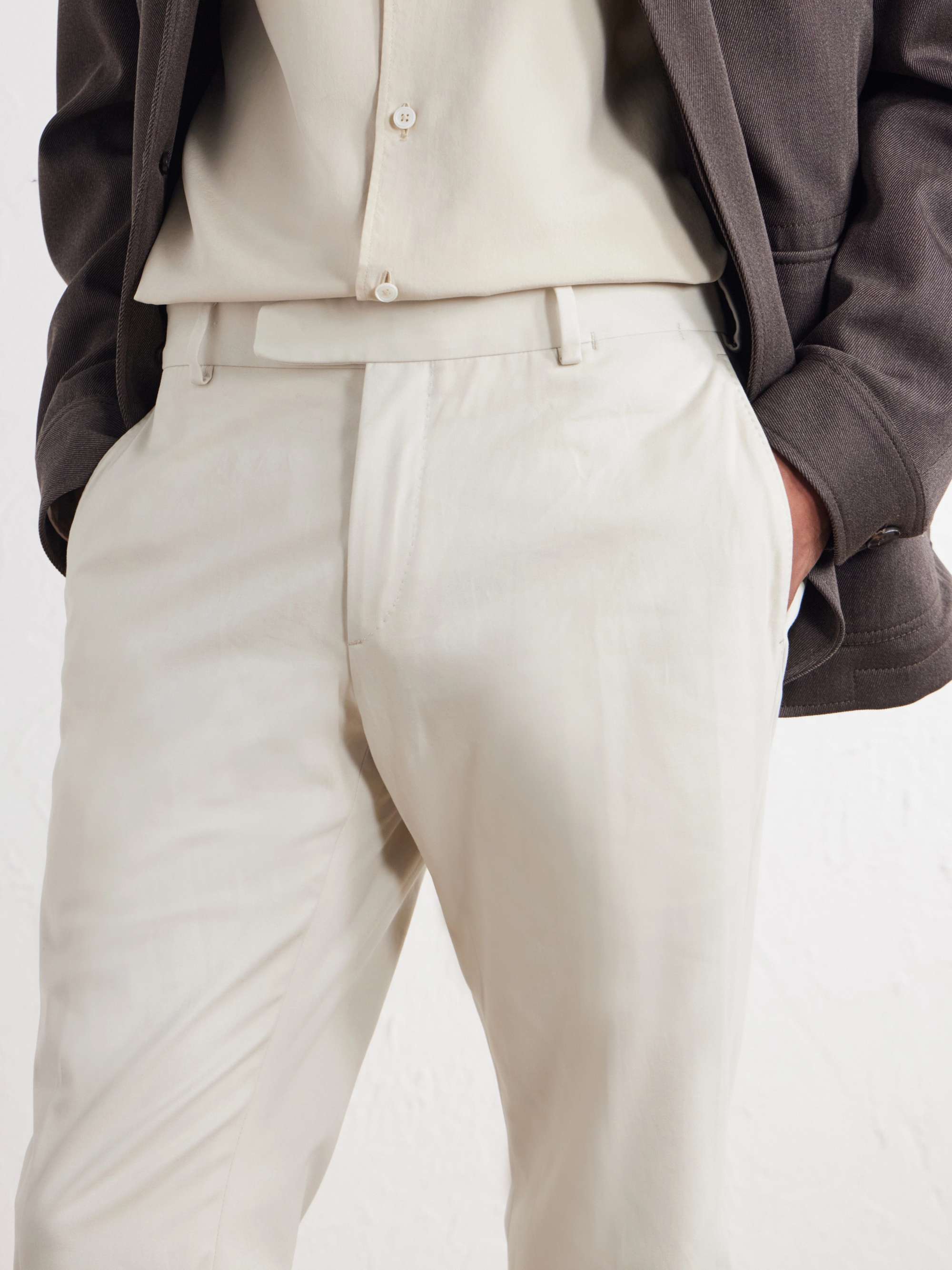 BRIONI Straight-Leg Stretch-Cotton Gabardine Trousers for Men | MR