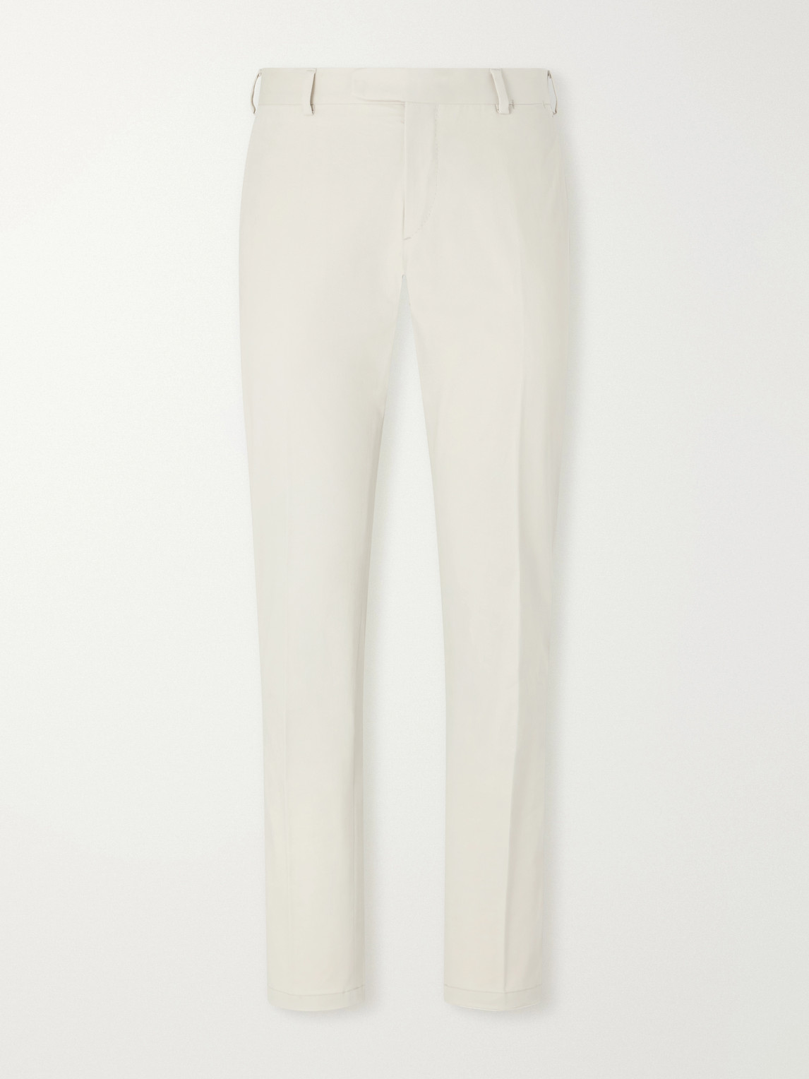 Straight-Leg Stretch-Cotton Gabardine Trousers
