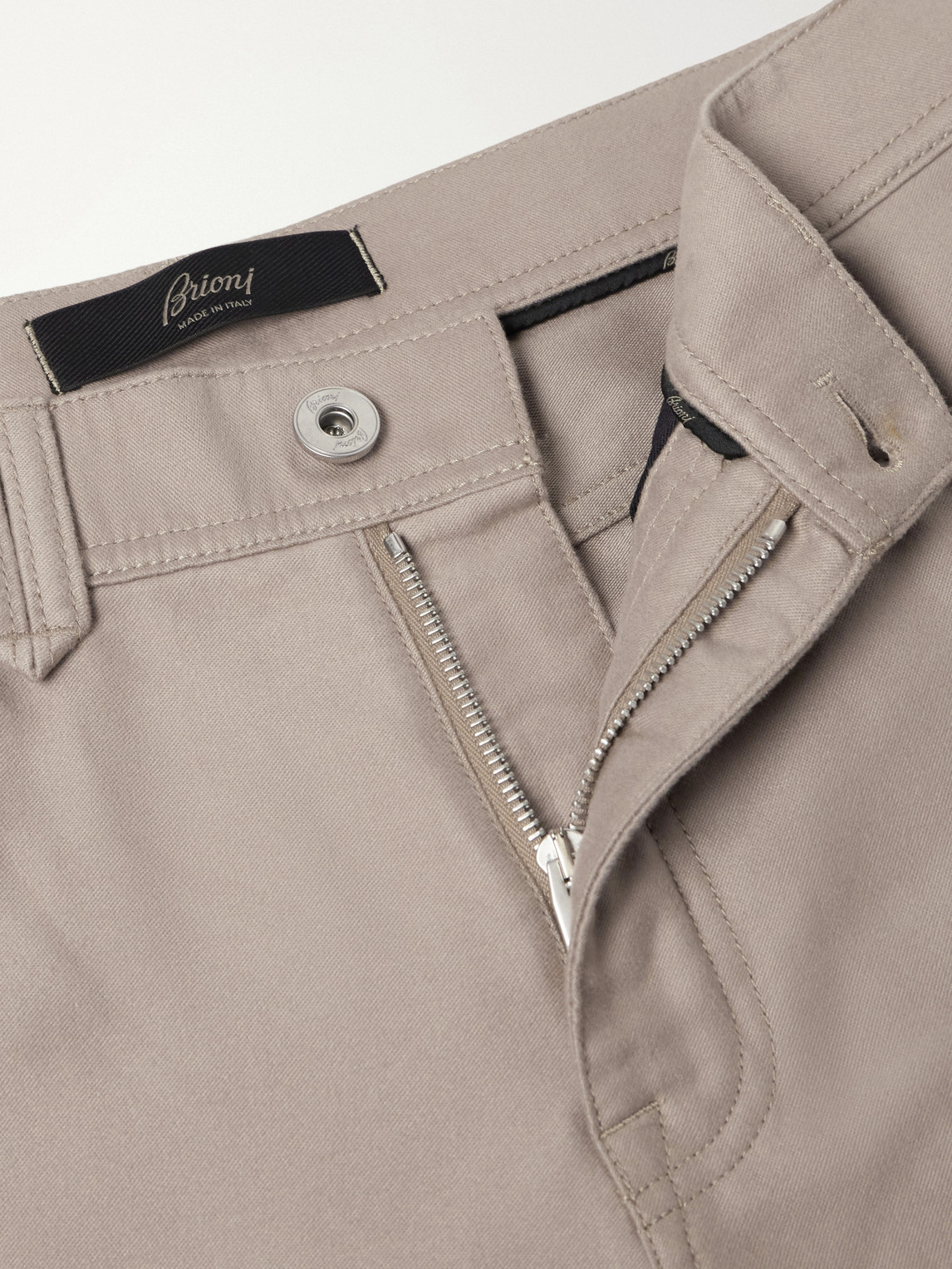Straight-Leg Cotton-Moleskin Trousers