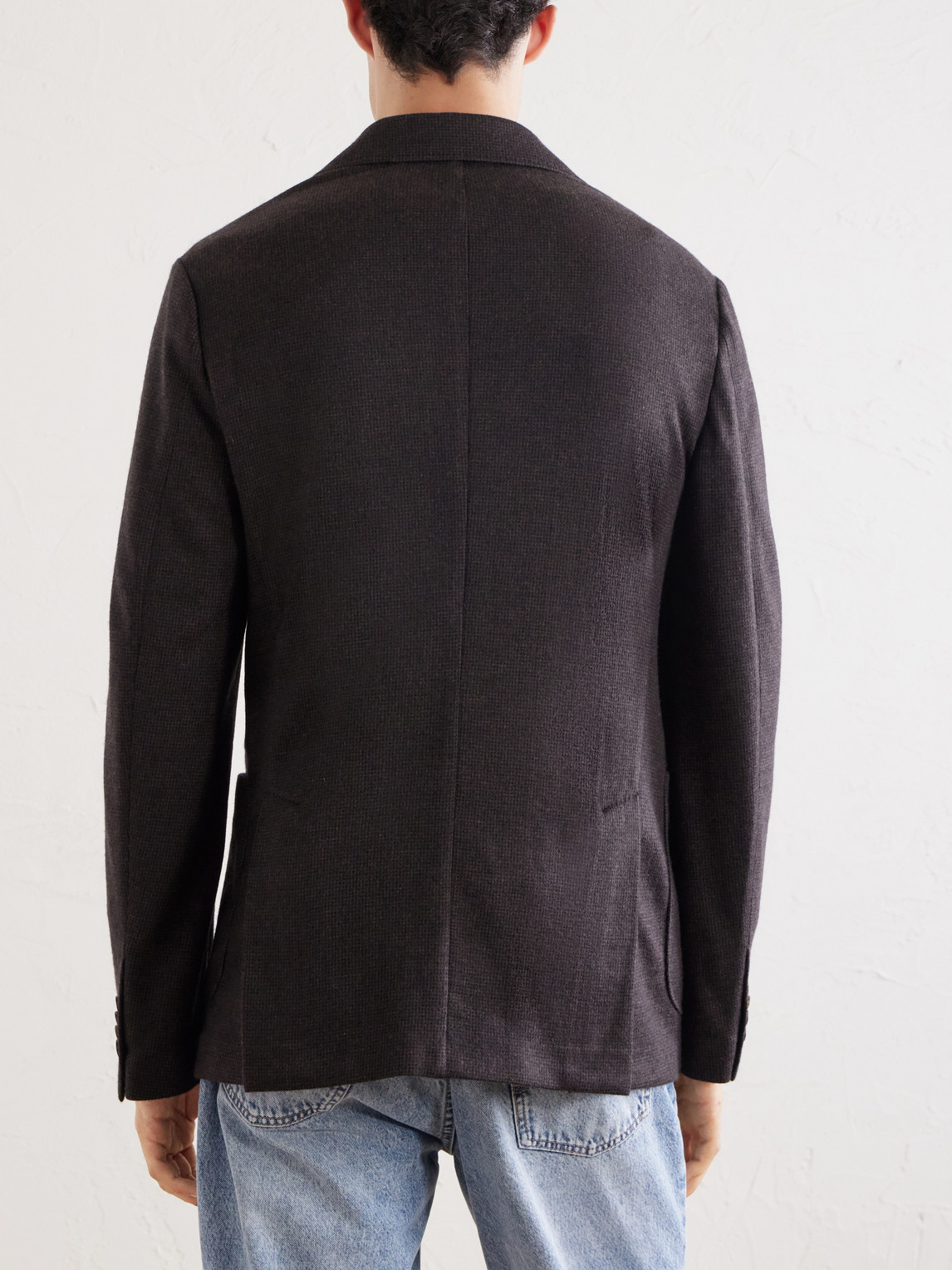 Houndstooth Cashmere Blazer