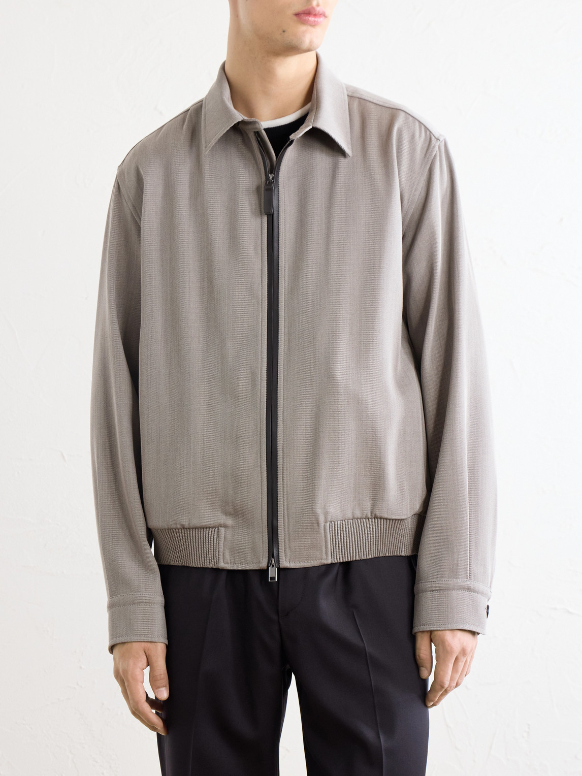 Wool-Twill Blouson Jacket