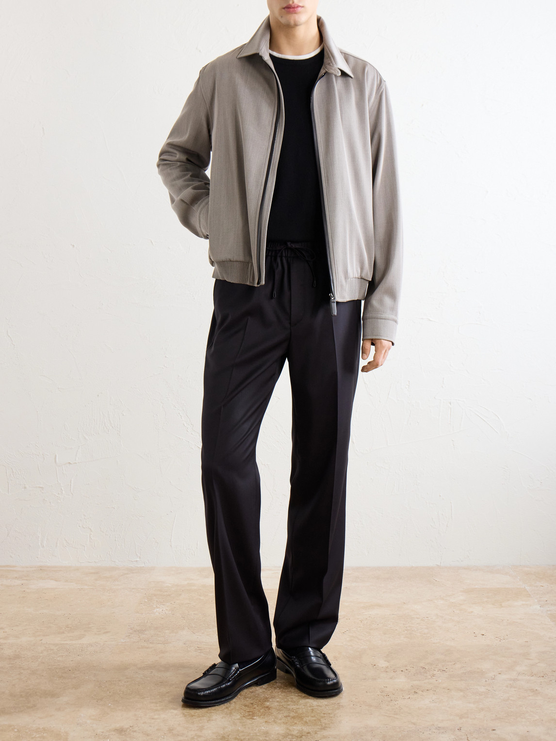 Wool-Twill Blouson Jacket