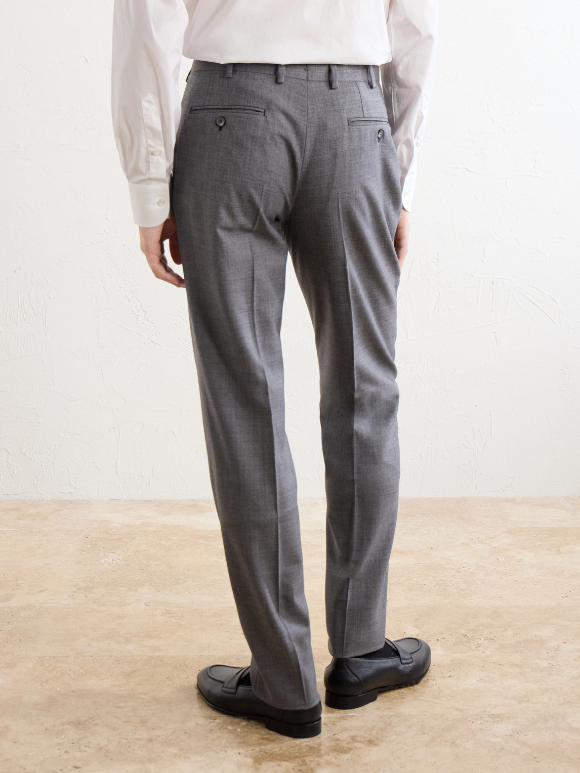 Straight-Leg Wool-Twill Suit Trousers