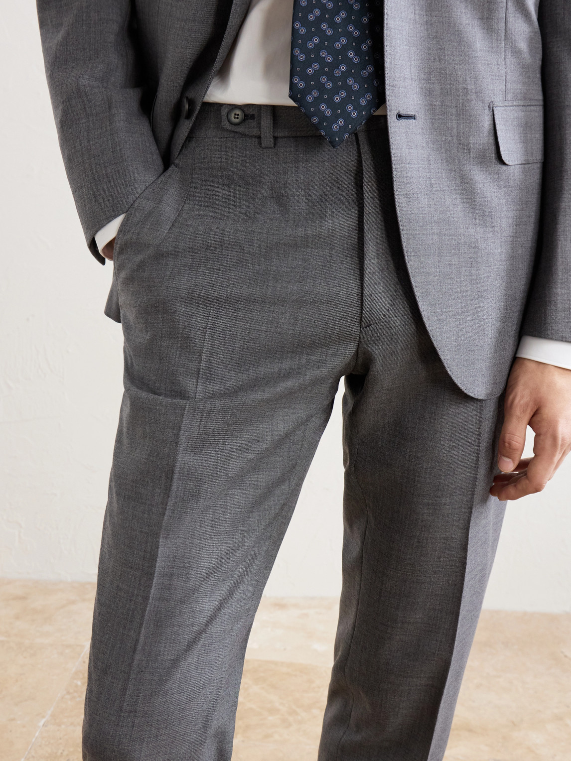 Straight-Leg Wool-Twill Suit Trousers