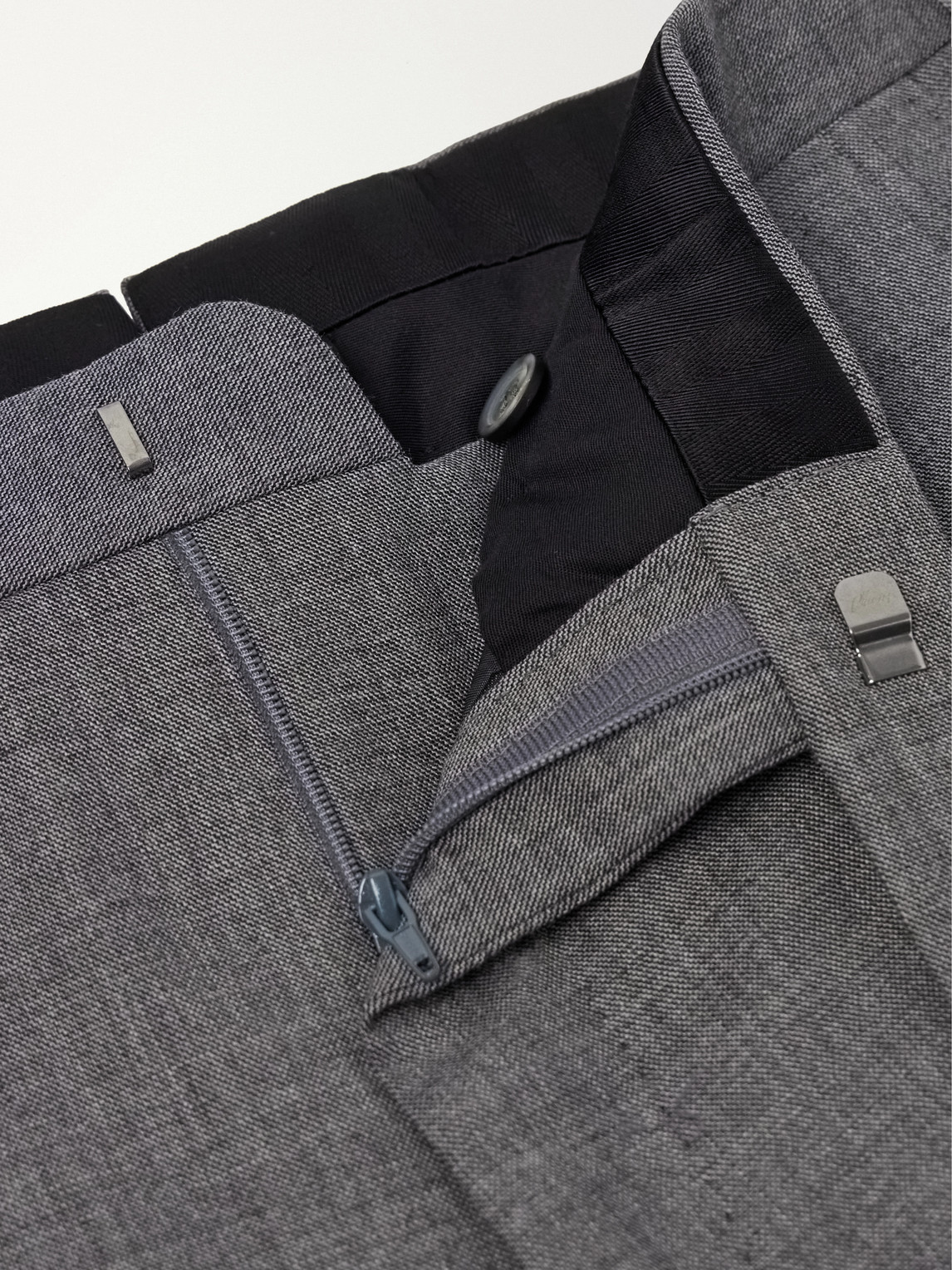Straight-Leg Wool-Twill Suit Trousers