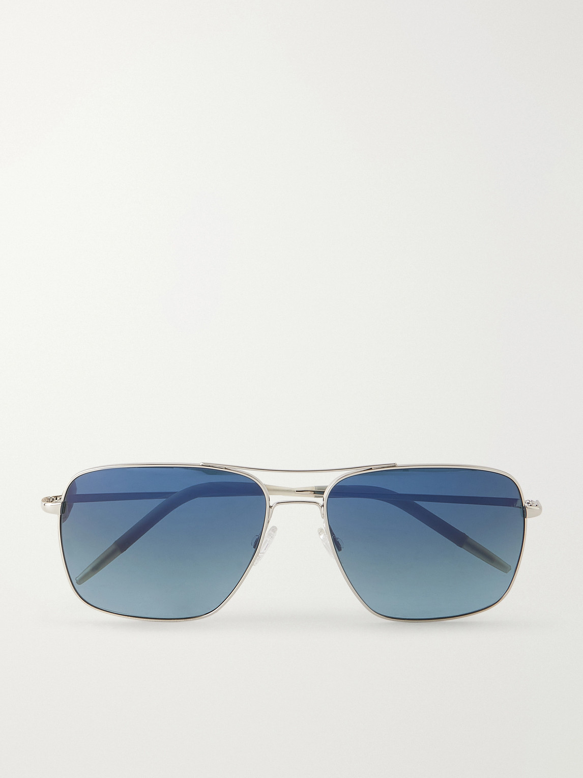 Oliver Peoples – Clifton 58 Aviator-Style Silver-Tone Sunglasses