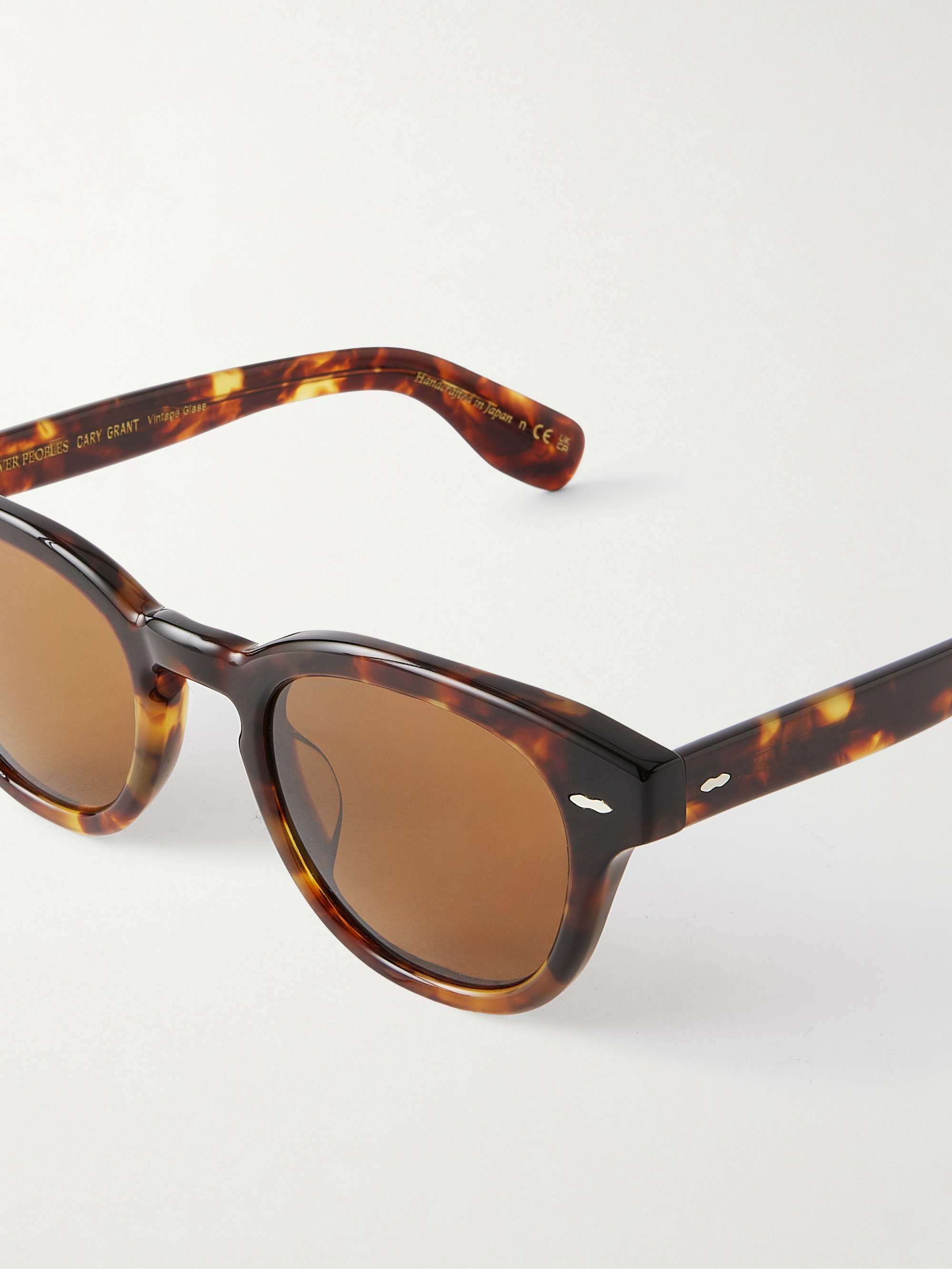 OLIVER PEOPLES Cary Grant Round-Frame Acetate Polarised Sunglasses