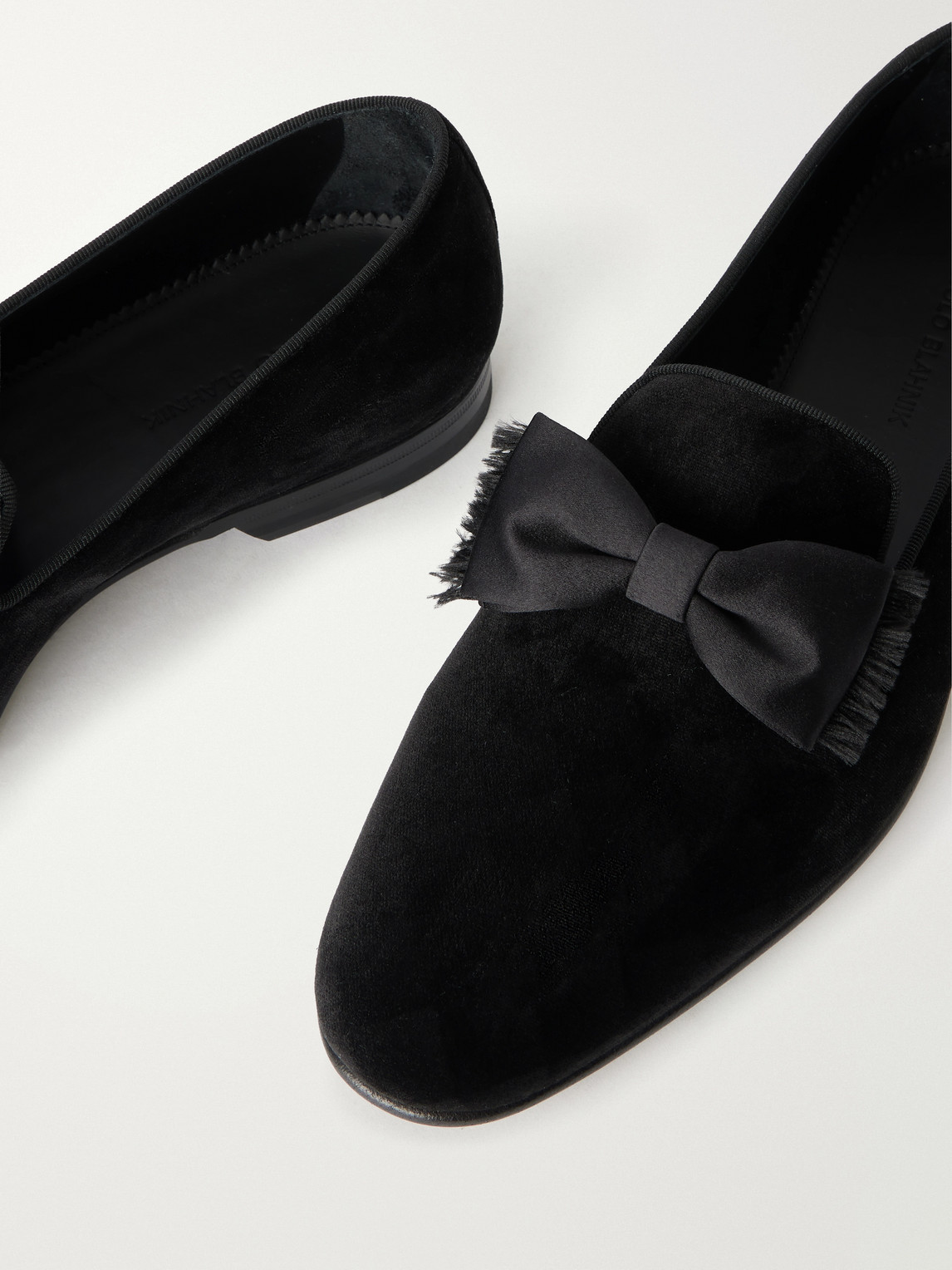 Rufus Bow-Detail Quilted Velvet Loafers