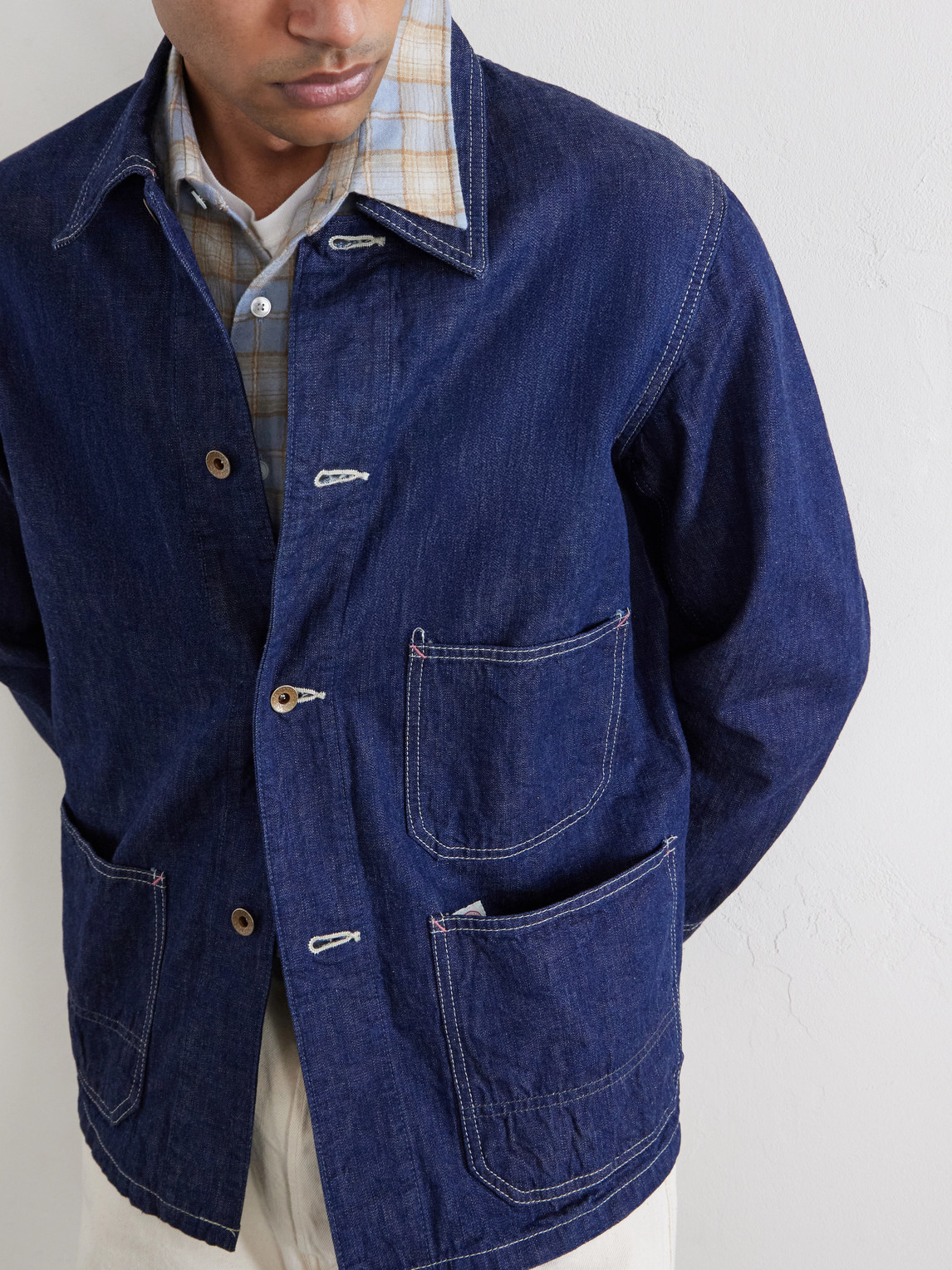 Fullcount Denim Chore Jacket In Blue