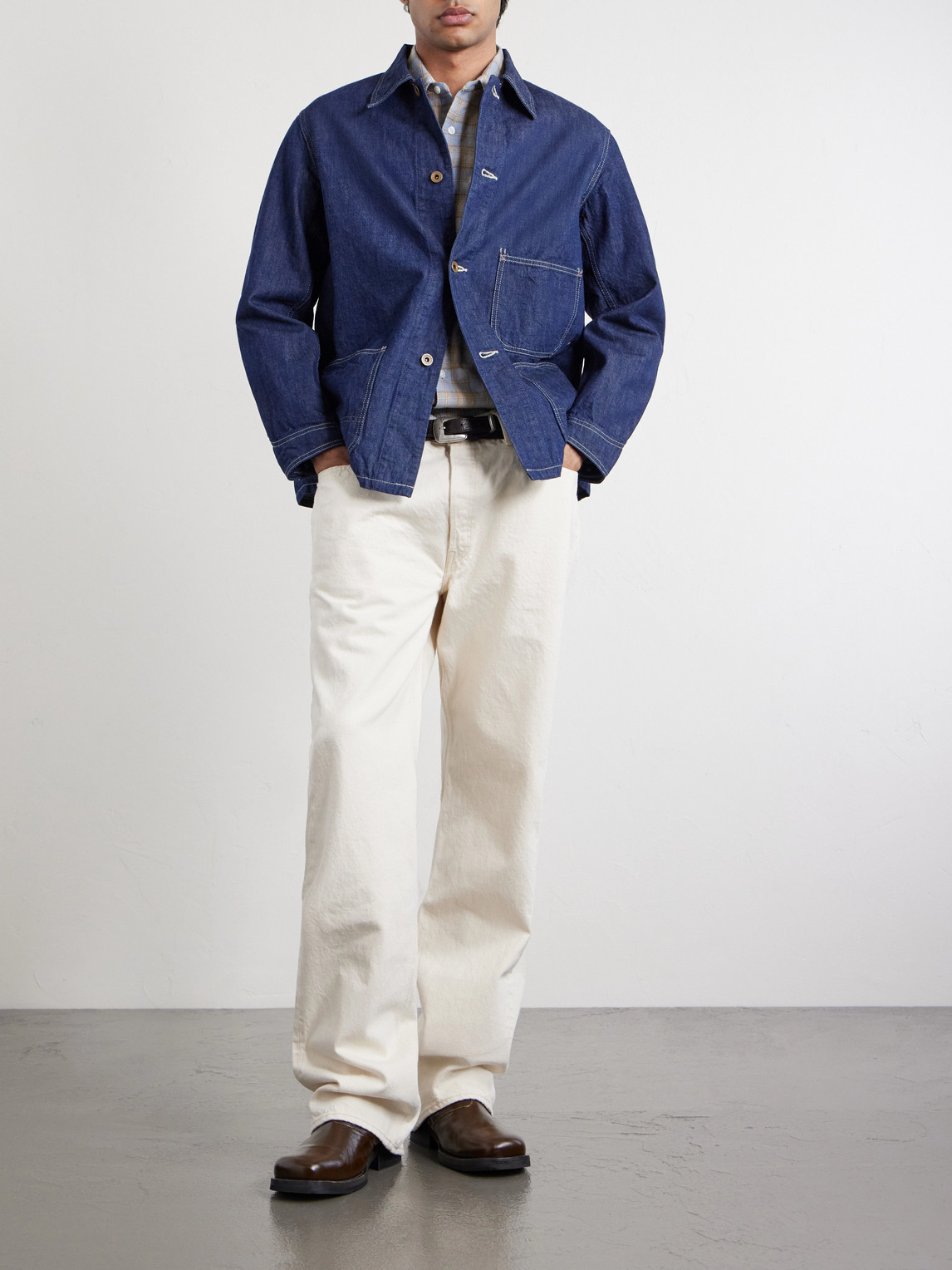 Fullcount Denim Chore Jacket In Blue