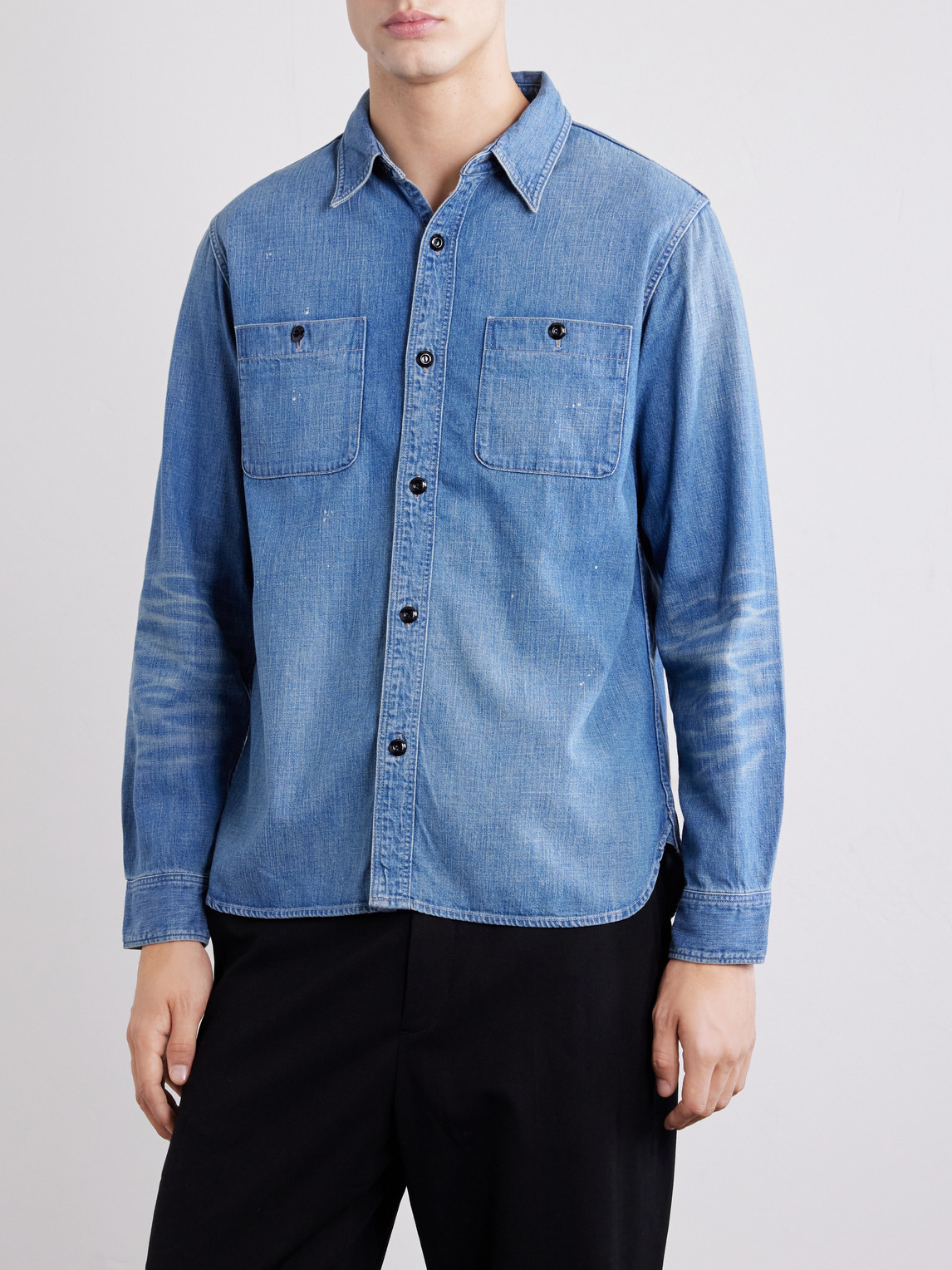 Distressed Denim Shirt