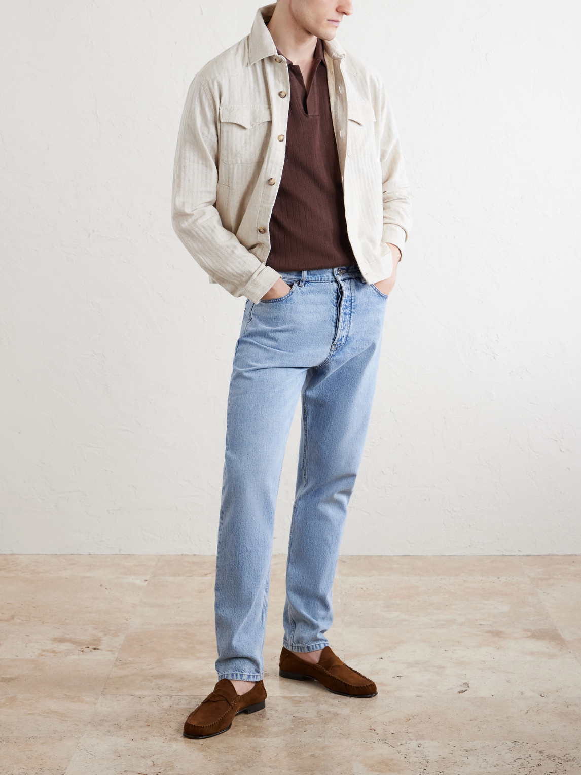 Westcott Open-Collar Organic Cotton Polo Shirt