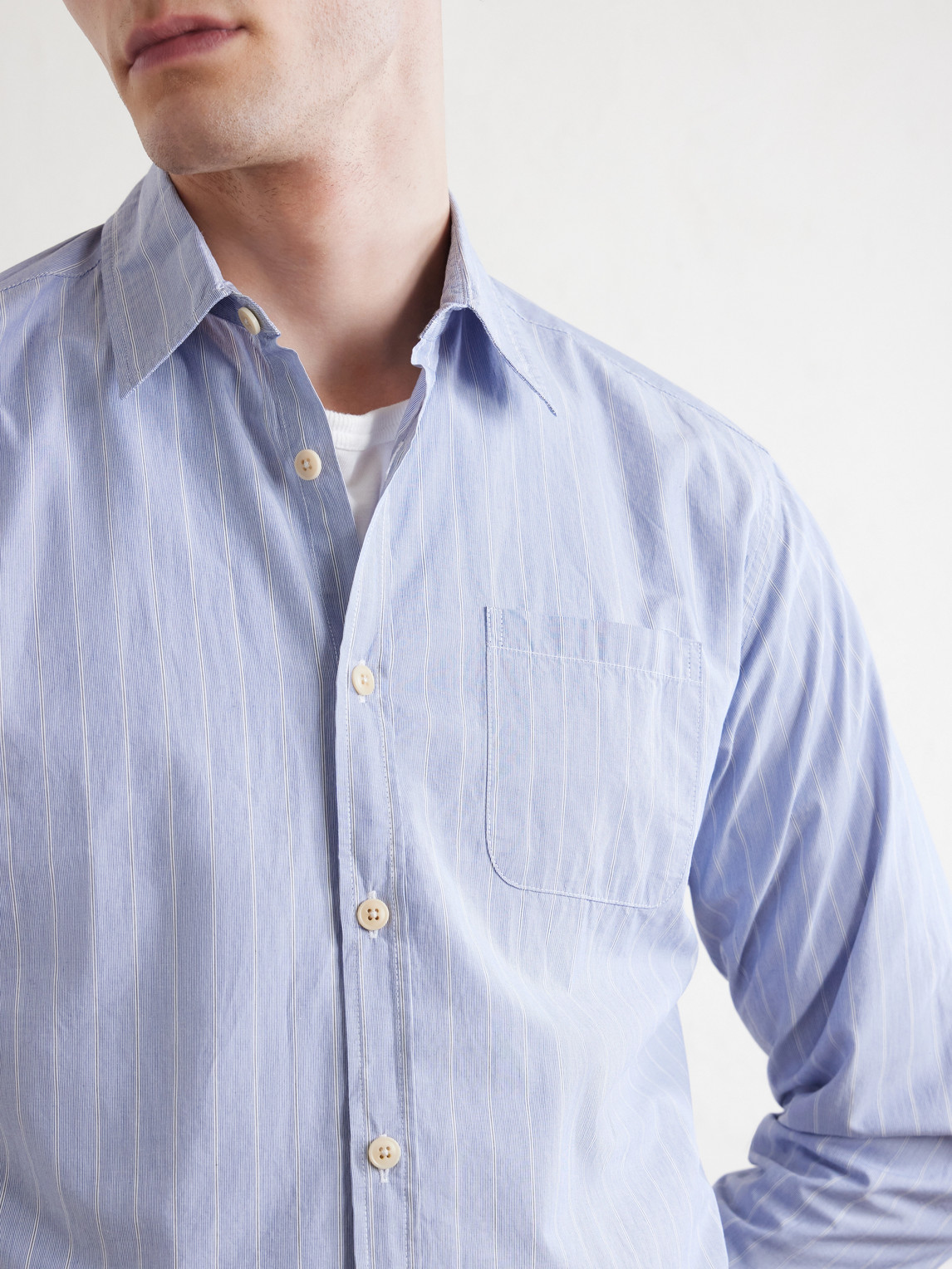 New York Special Striped Cotton-Poplin Shirt