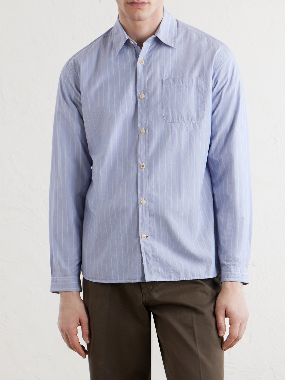 New York Special Striped Cotton-Poplin Shirt
