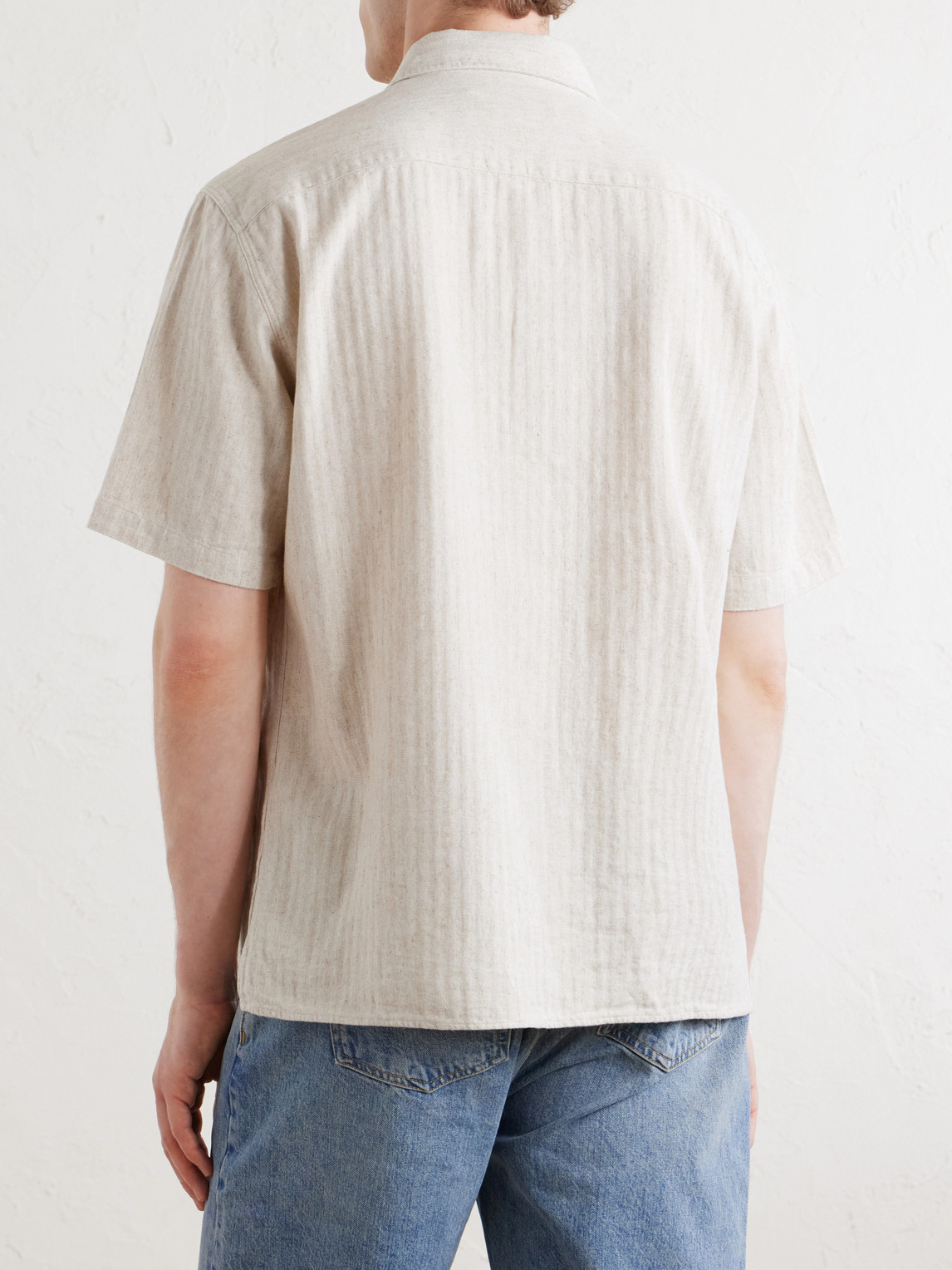 Palermo Striped Cotton And Linen-Blend Shirt