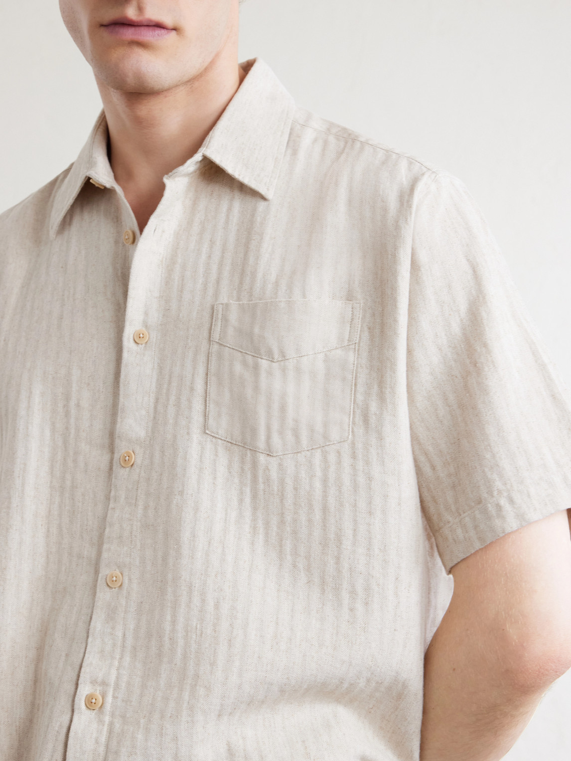 Palermo Striped Cotton And Linen-Blend Shirt