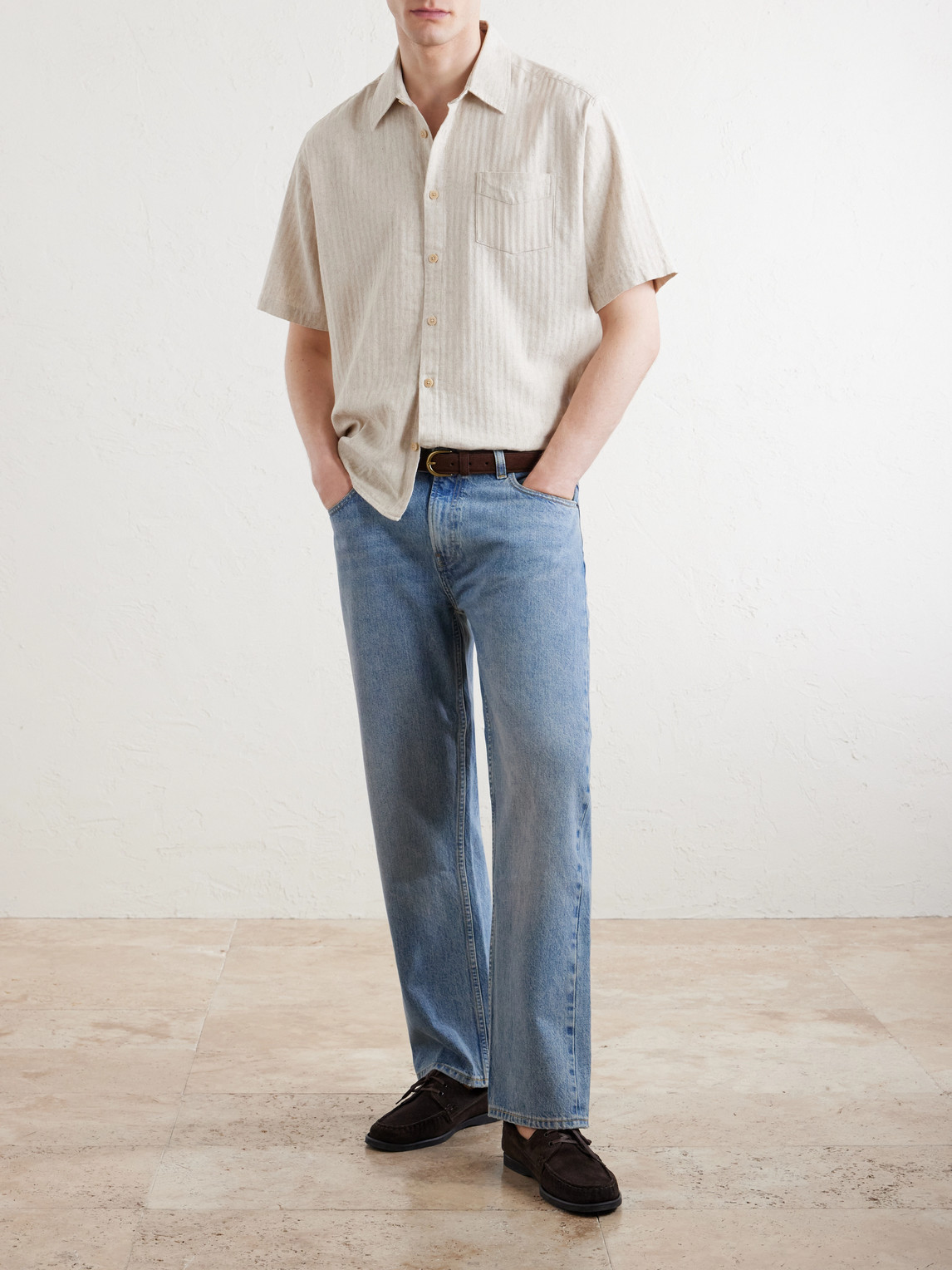 Palermo Striped Cotton And Linen-Blend Shirt