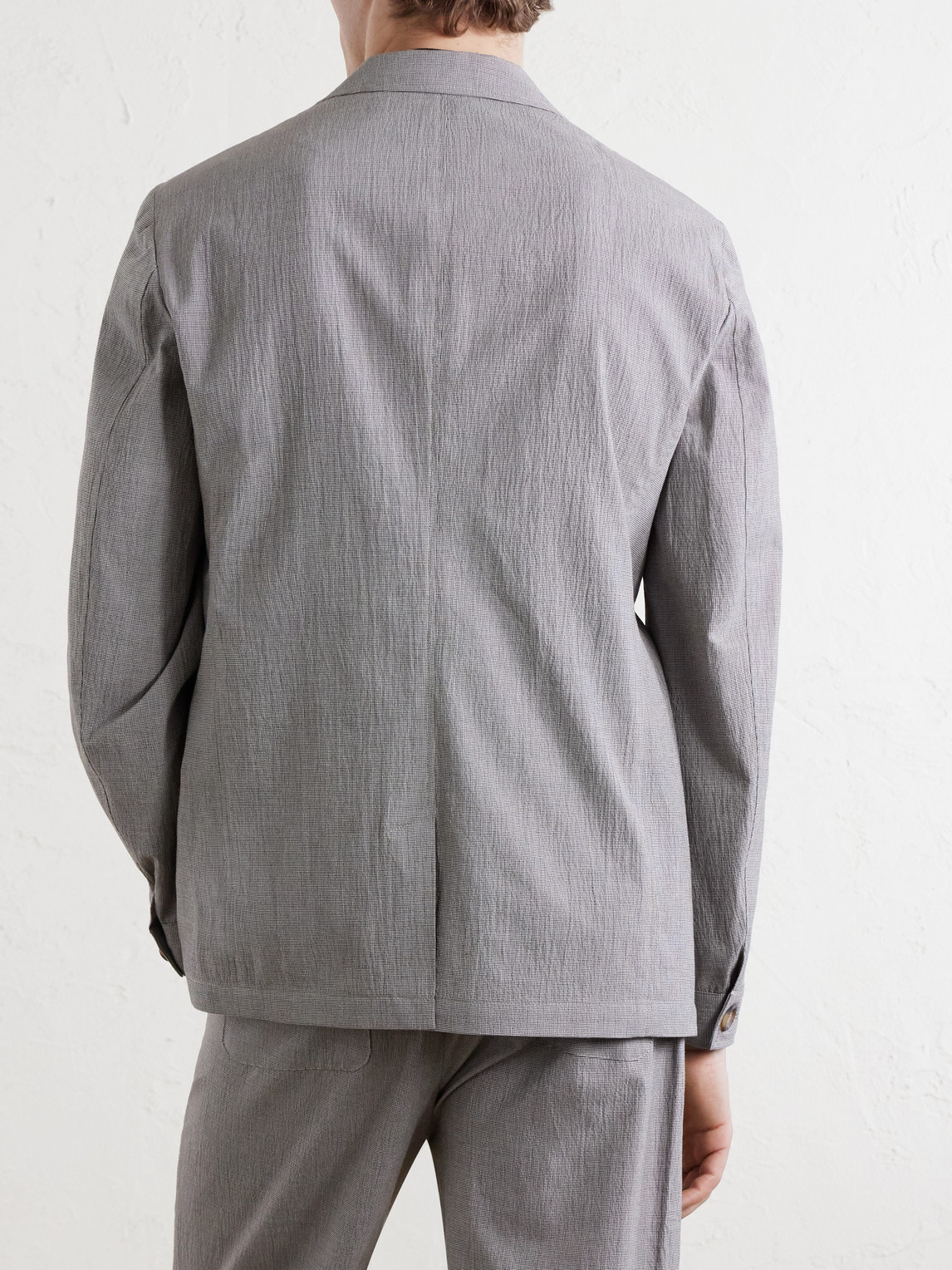Finsbury Checked Cotton-Blend Seersucker Suit Jacket