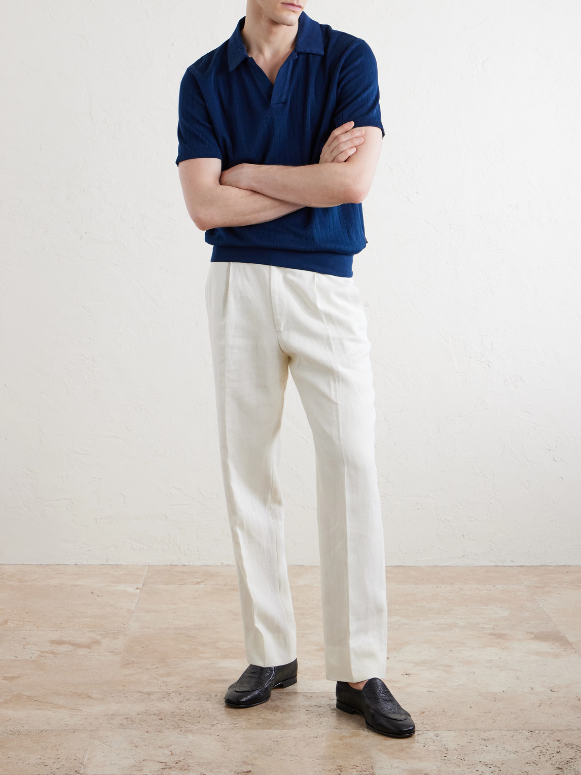 Westcott Open-Collar Organic Cotton Polo Shirt