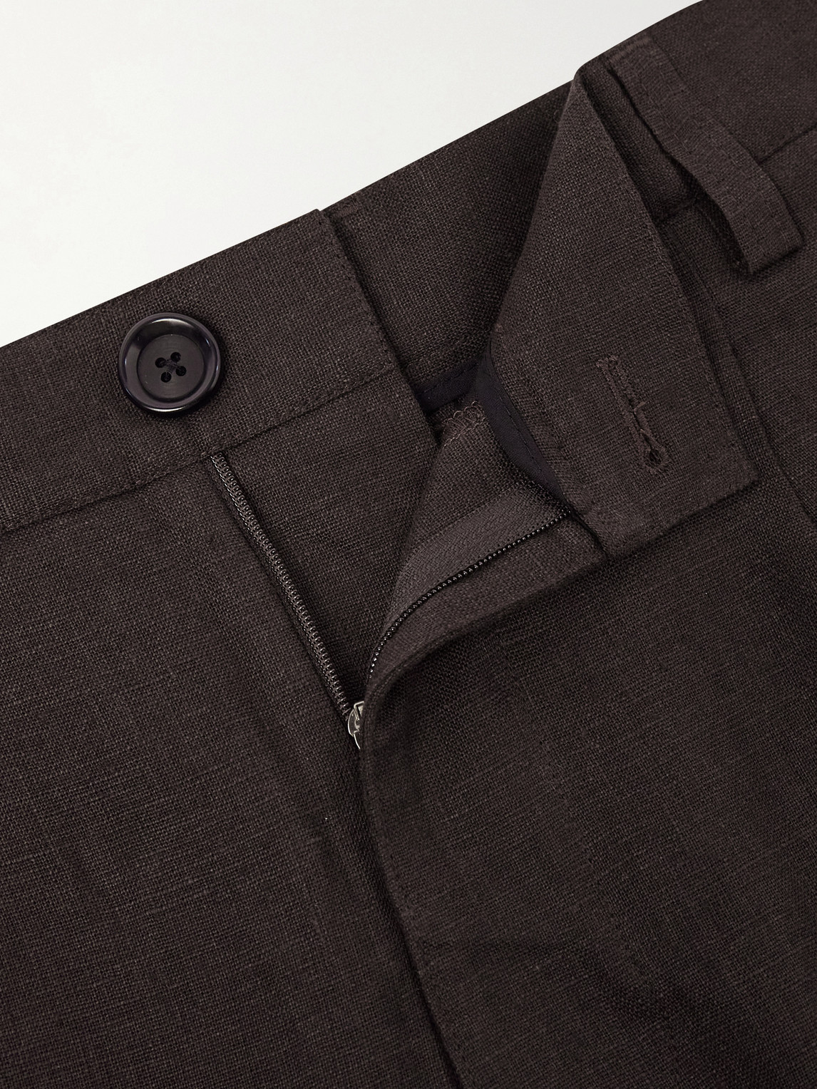 Coney Straight-Leg Pleated Linen Suit Trousers