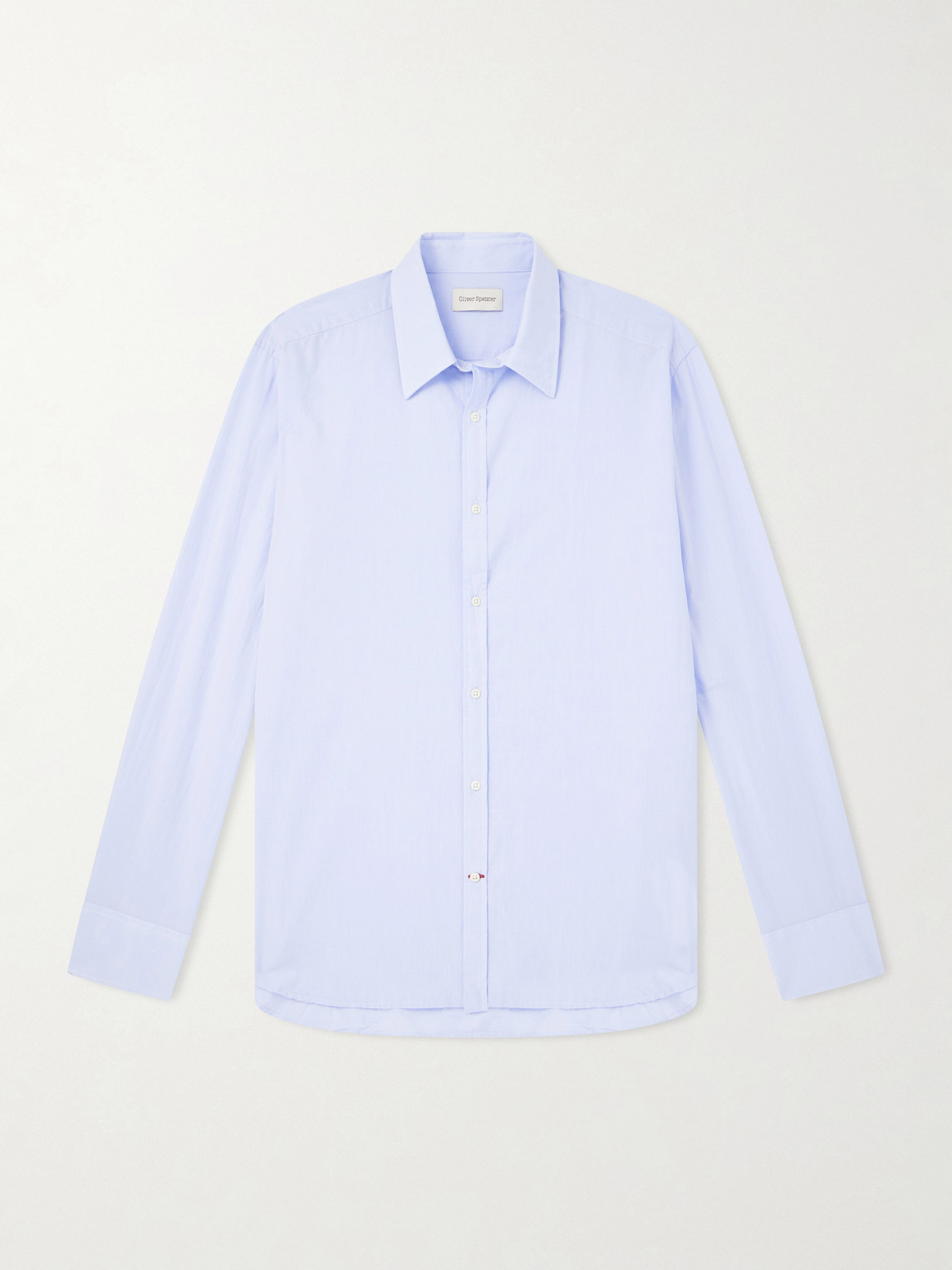 Oliver Spencer Conduit Classic Cotton-poplin Shirt In Blue