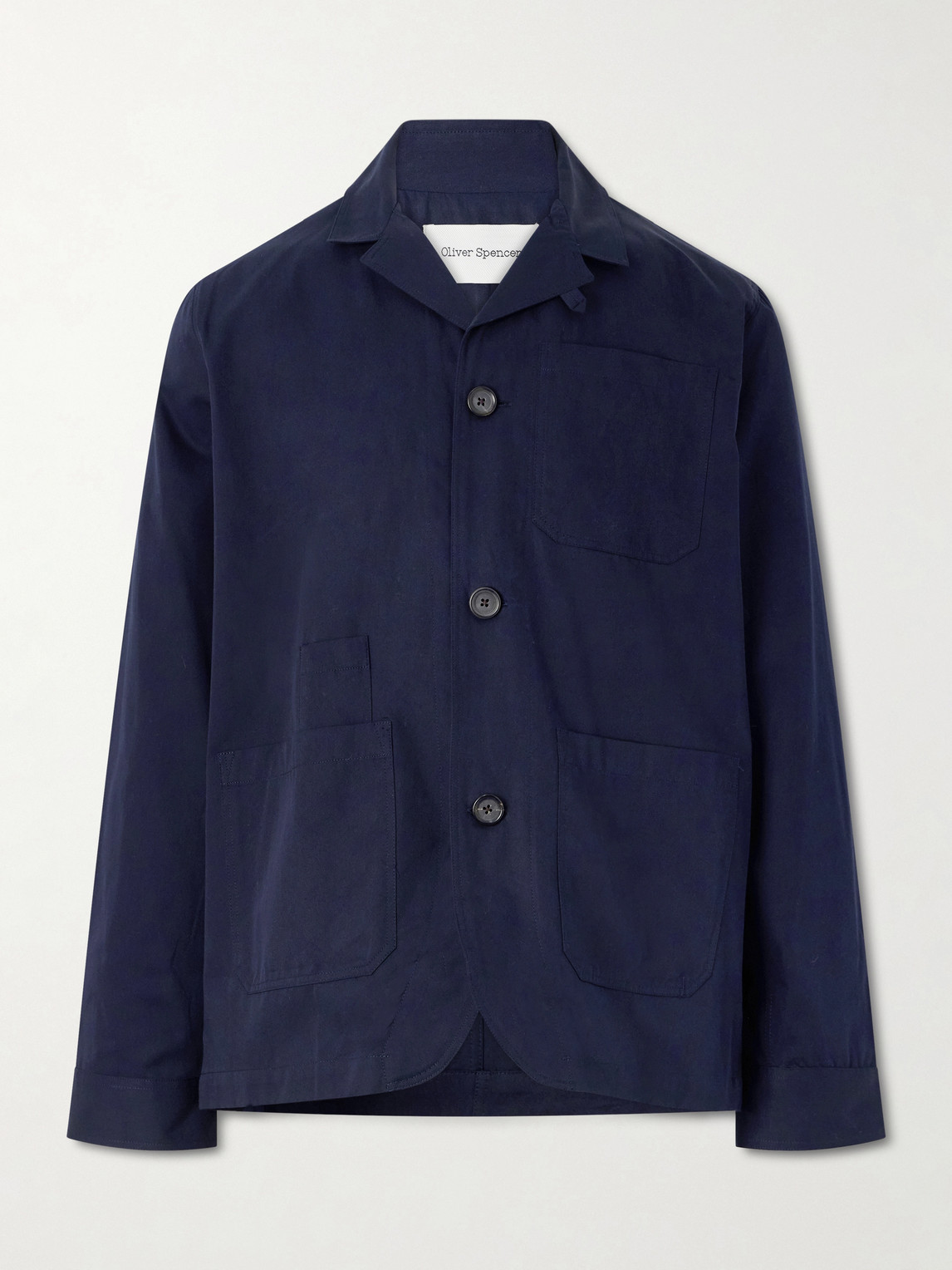 Oliver Spencer Bradwell Cotton Overshirt In Brown