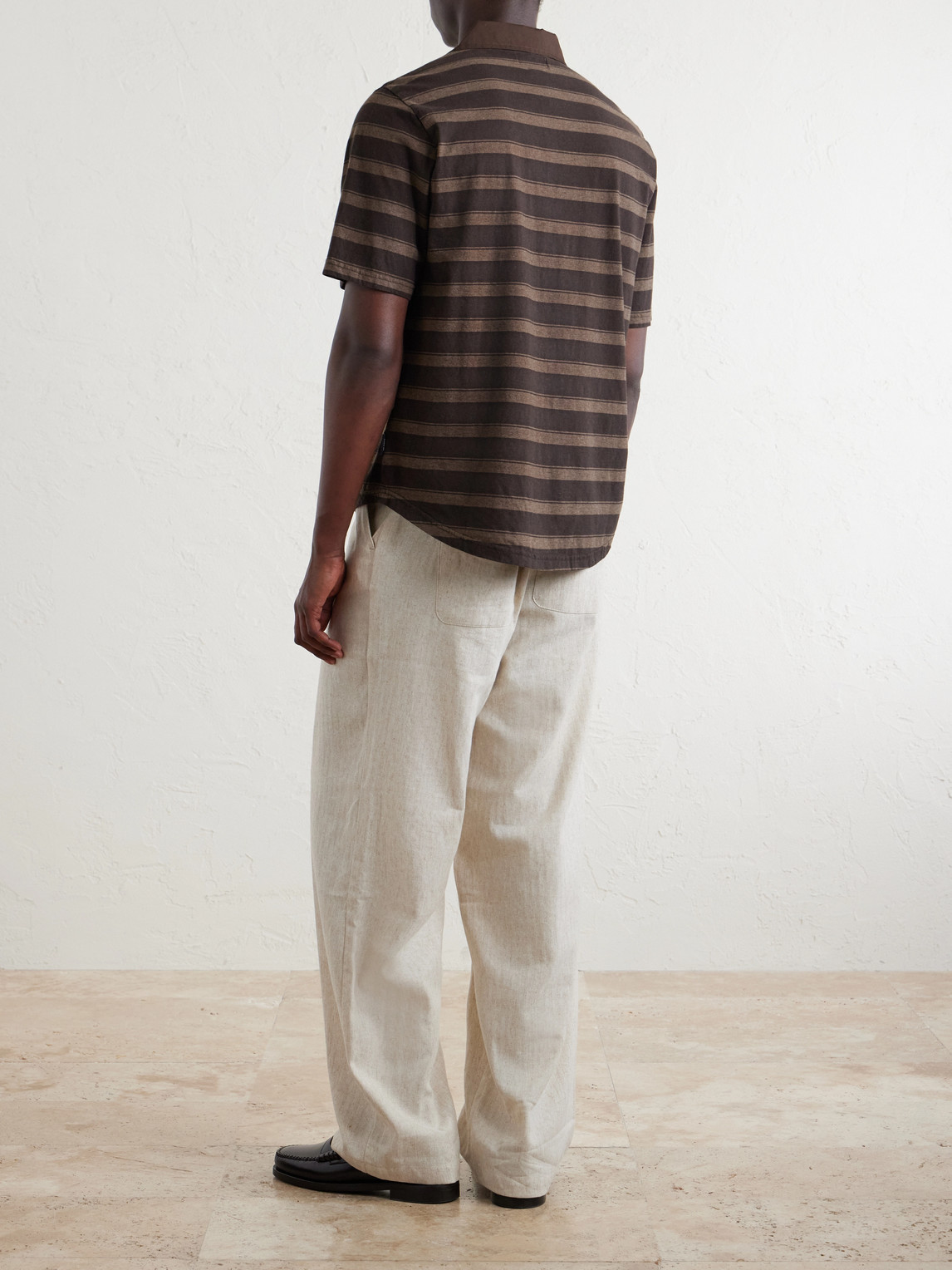 Stanfield Striped Organic Cotton Polo Shirt
