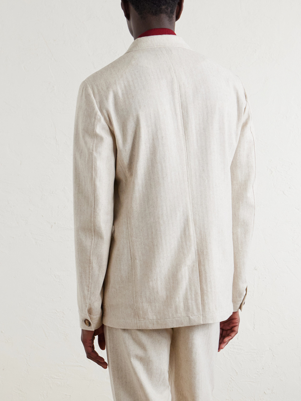 Tillman Herringbone Cotton And Linen-Blend Suit Jacket
