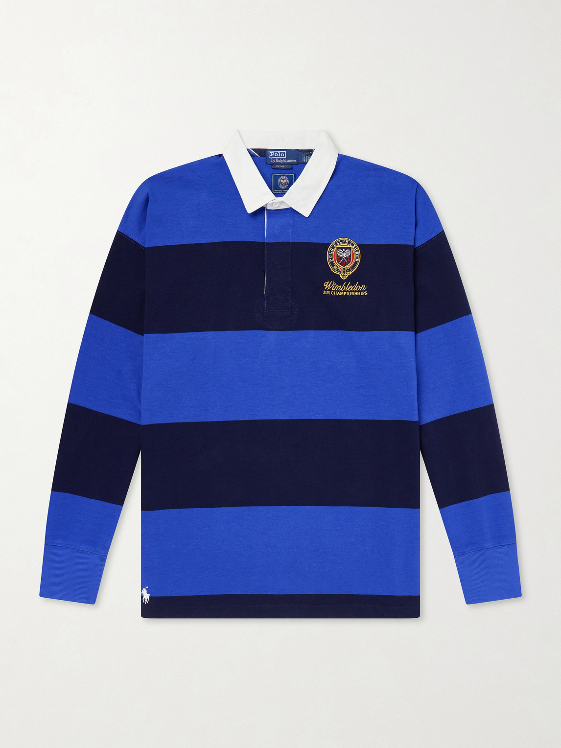 Polo Ralph Lauren Wimbledon Logo-Embroidered Striped Cotton Polo-Shirt - Men | Thumbnail 6 Polo Ralph Lauren Wimbledon Logo-Embroidered Striped Cotton Polo-Shirt - Men | Thumbnail 6