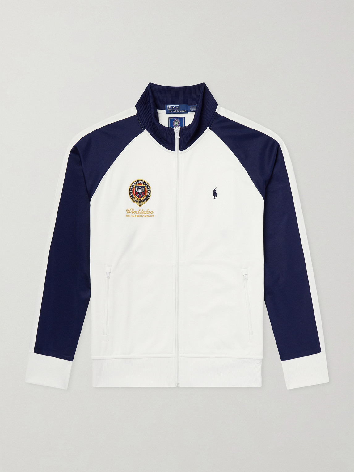 Polo Ralph Lauren Wimbledon Logo-Embroidered Cotton-Blend Piqué Zip-Up Sweatshirt - Men | Thumbnail 6