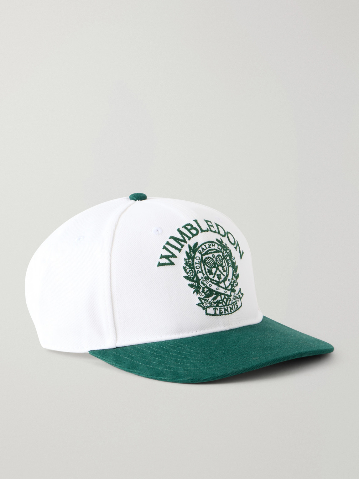 Polo Ralph Lauren Wimbledon Logo-embroidered Cotton-twill Baseball Cap In White