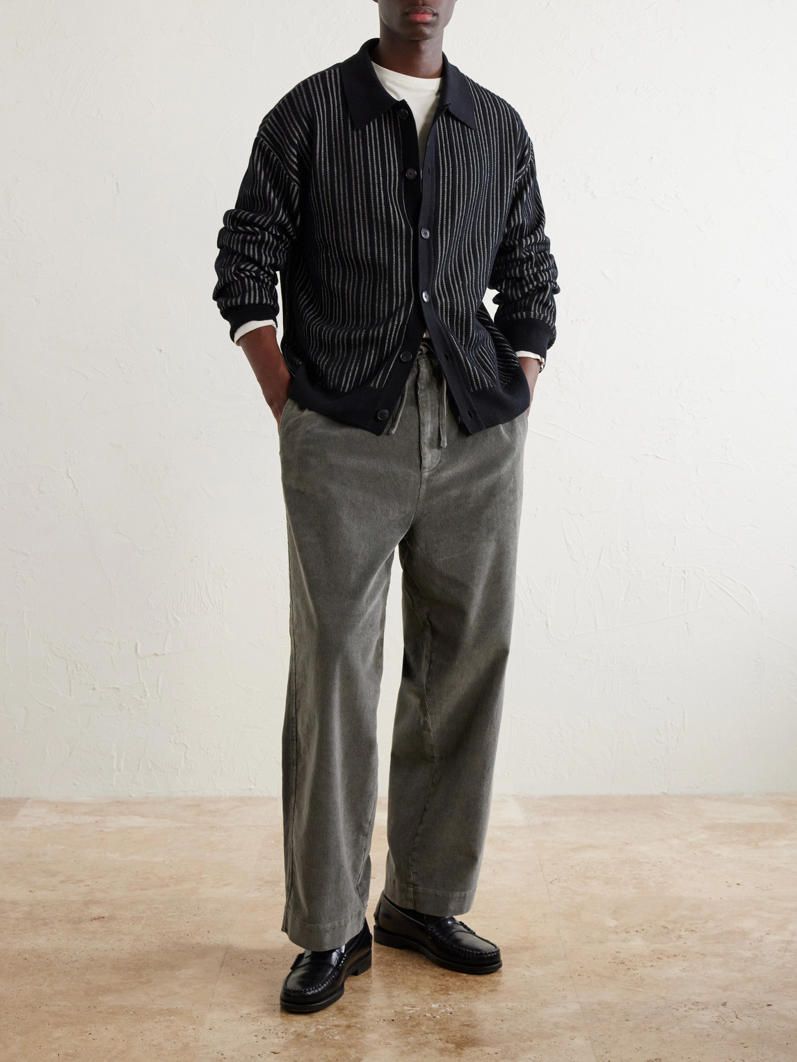 Officine Générale - Fernand Wide-Leg Cotton-Blend Corduroy