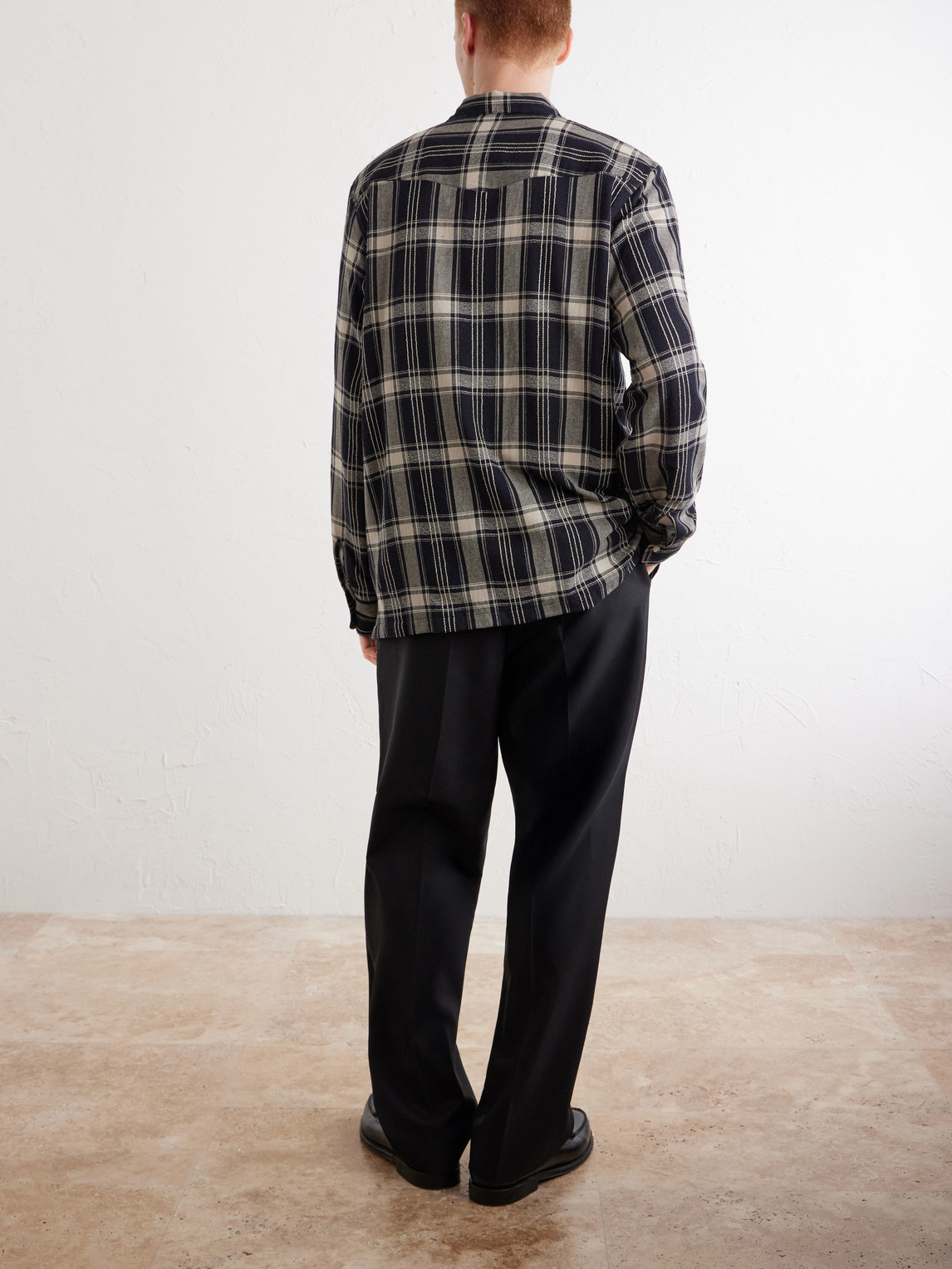Officine Générale - Eren Camp-Collar Checked