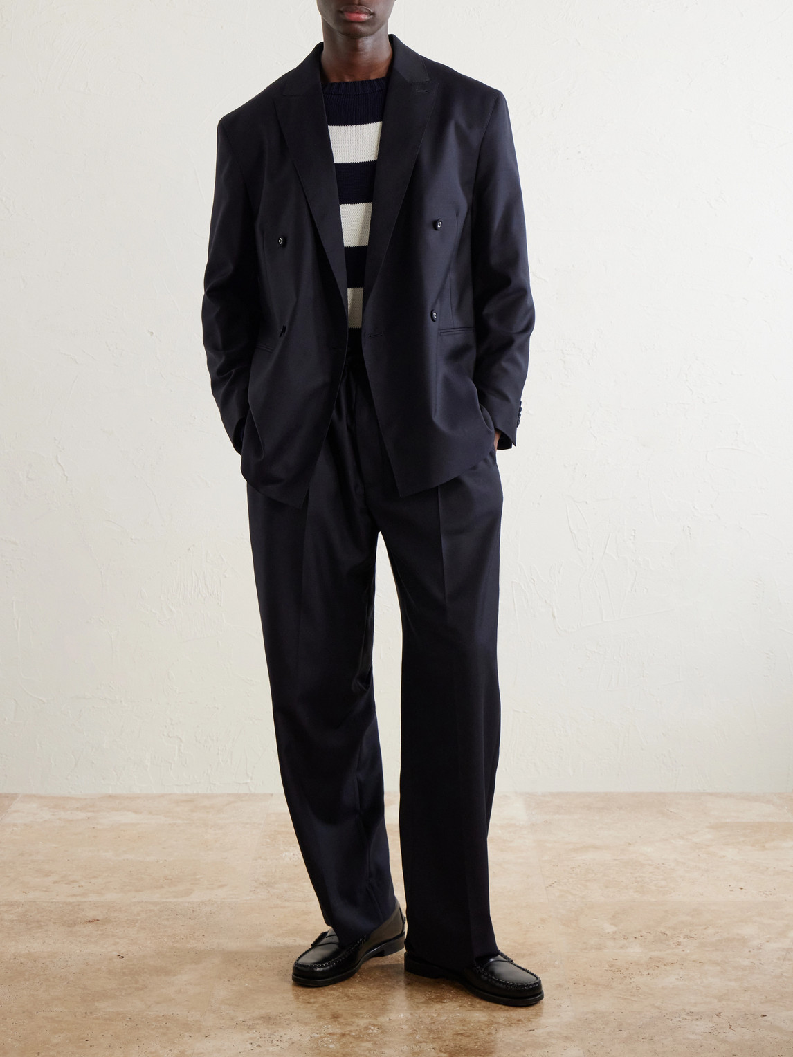 Officine Générale - Nilson Straight-Leg Wool, Cashmere And Silk-Blend Suit Trousers