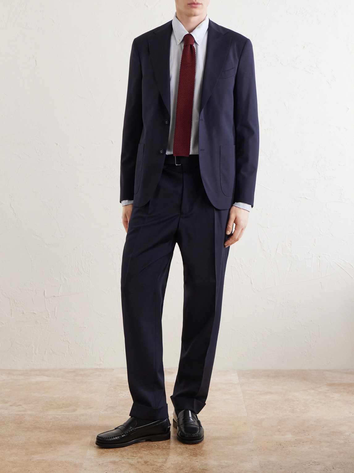 Officine Générale - Hugo Straight-Leg Pleated Virgin Wool Trousers
