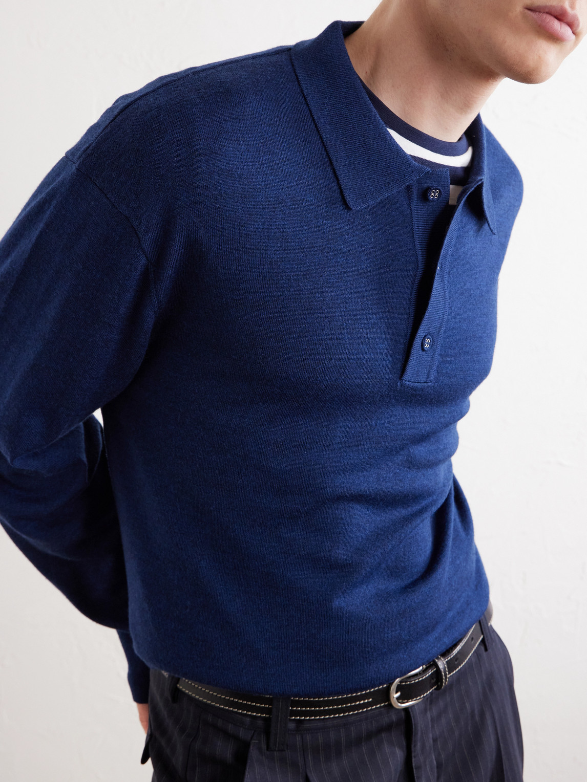 Officine Générale - Bay Merino Wool Polo Shirt