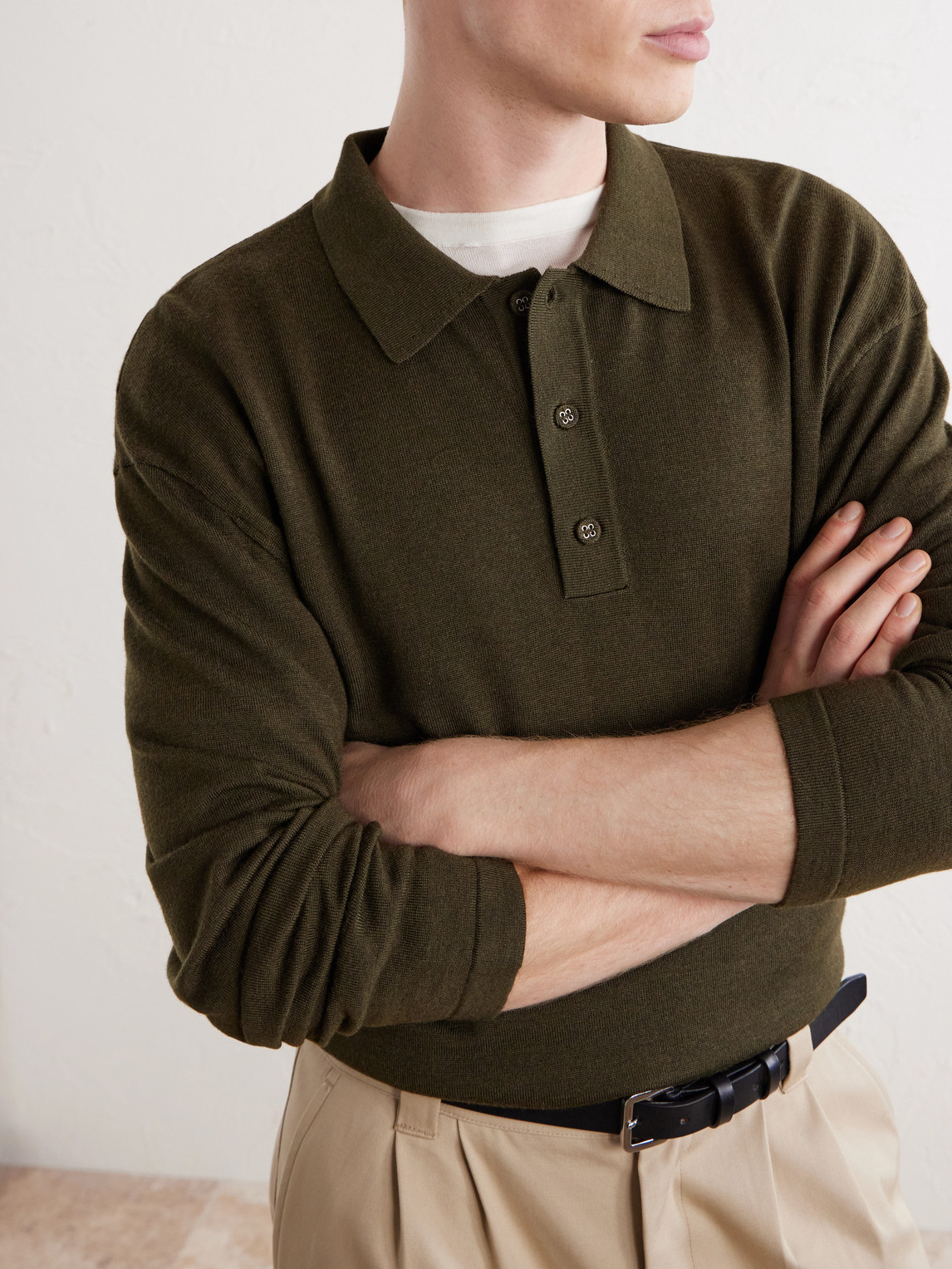 Officine Générale - Bay Merino Wool Polo Shirt