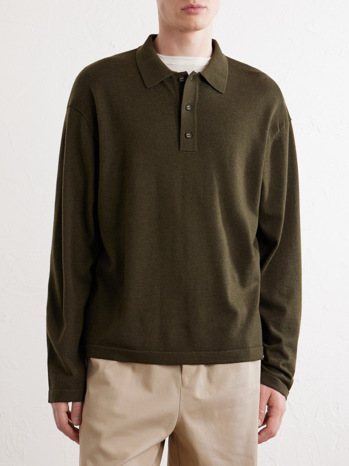 Officine Générale - Bay Merino Wool Polo Shirt