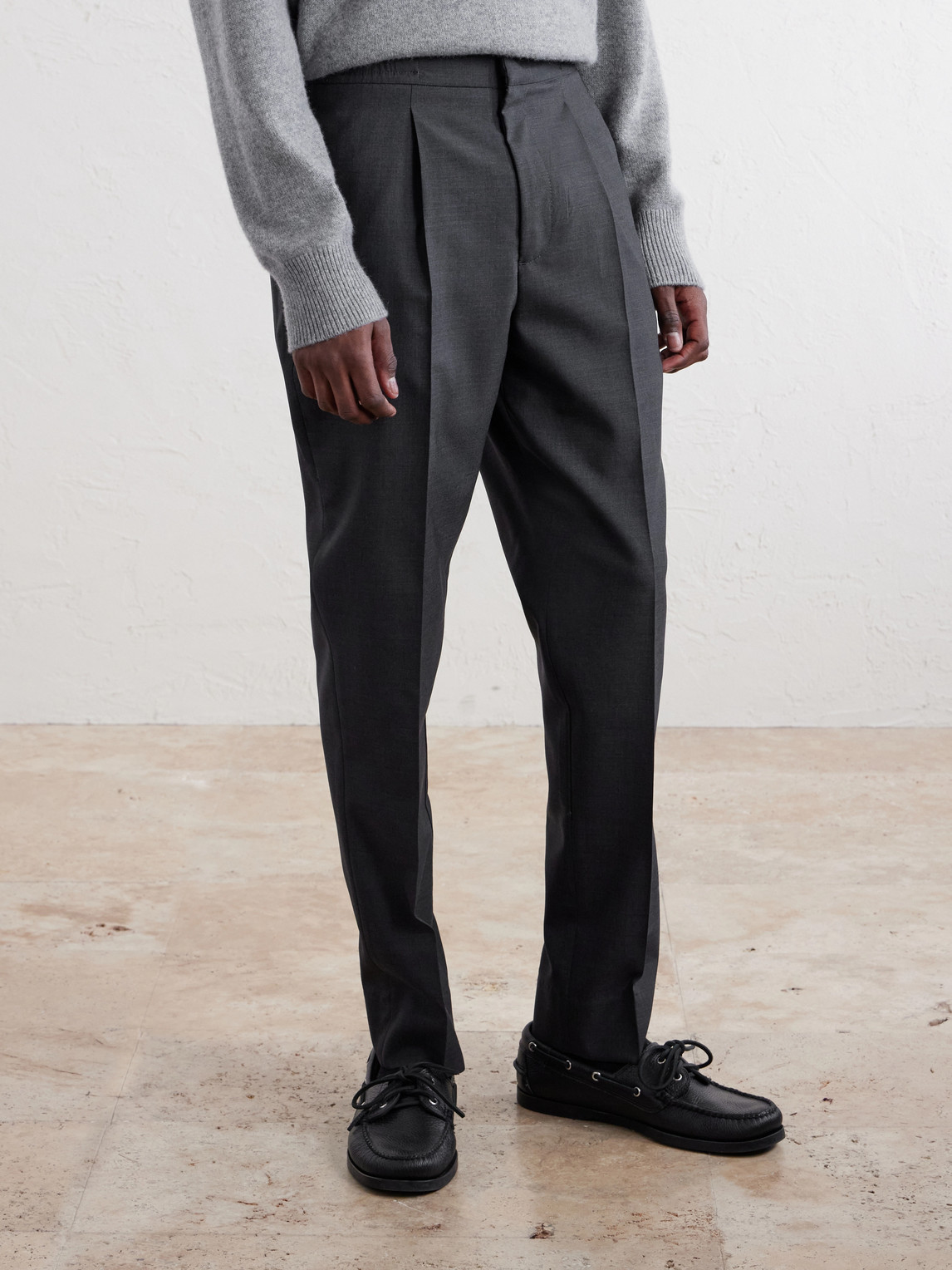 Officine Générale - Drew Tapered Pleated Wool Trousers