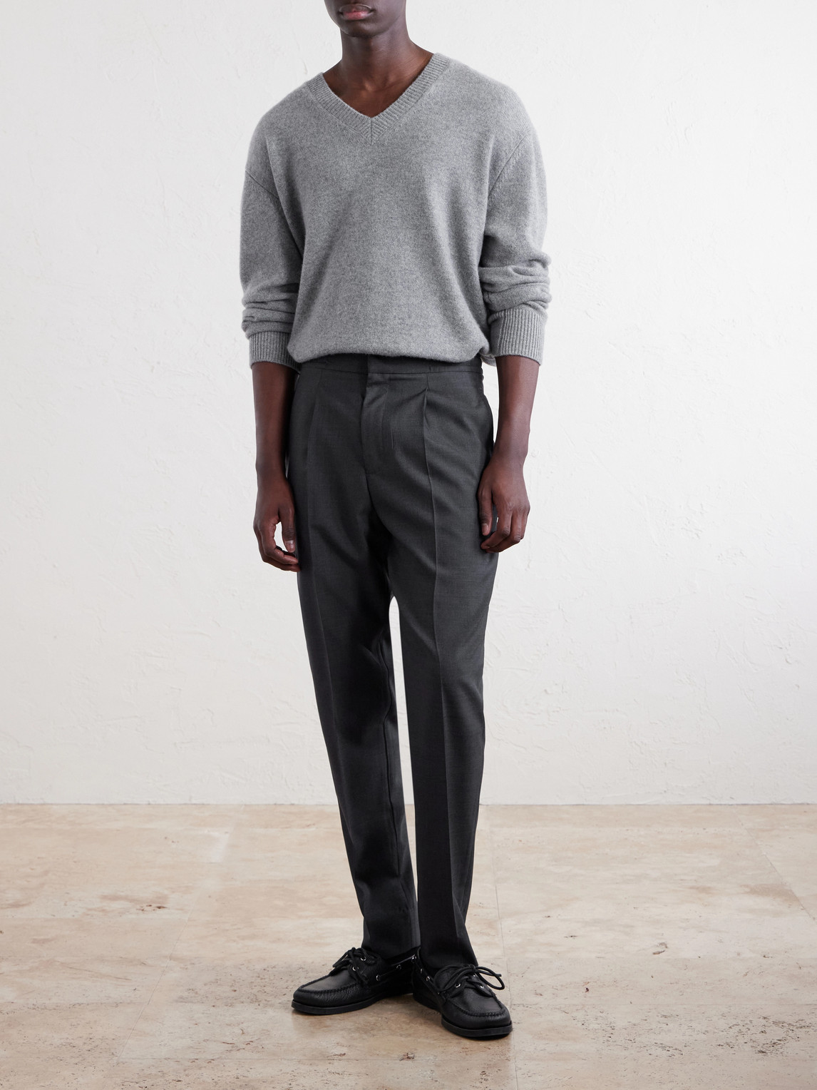Officine Générale - Drew Tapered Pleated Wool Trousers