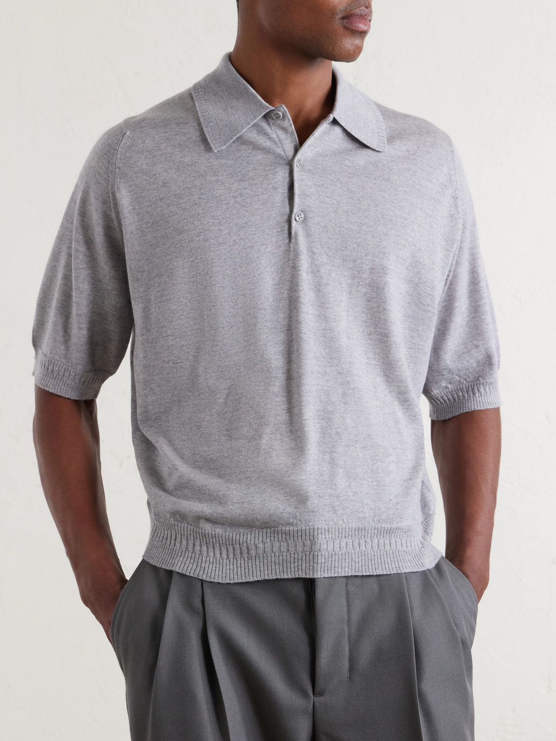 Bill Nighy Merino Polo Shirt