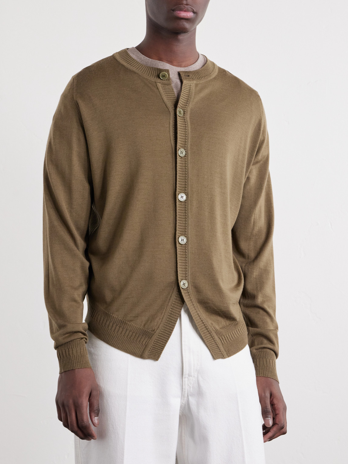Bill Nighy Merino Cardigan