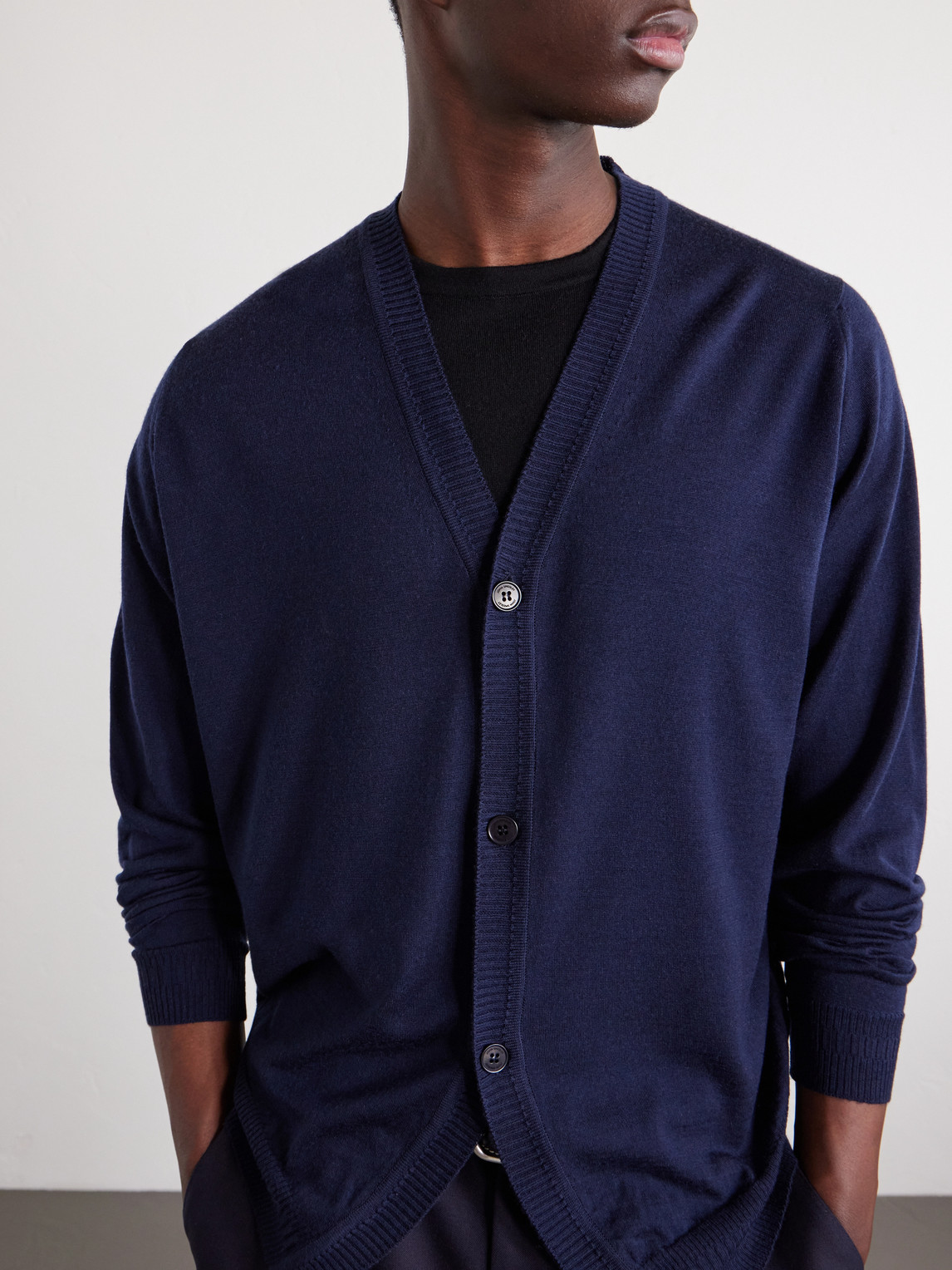 Bill Nighy Merino Cardigan