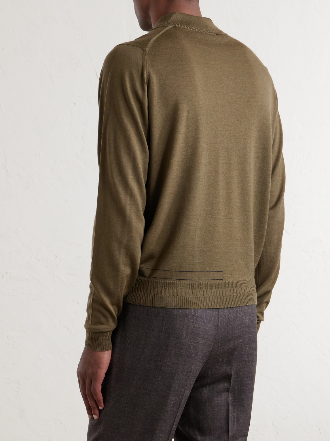 Bill Nighy Merino Wool Polo T-Shirt